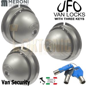 Meroni ME8080 UFO Van Door Locks Trio Same Key KA Gates Sheds Glass Doors