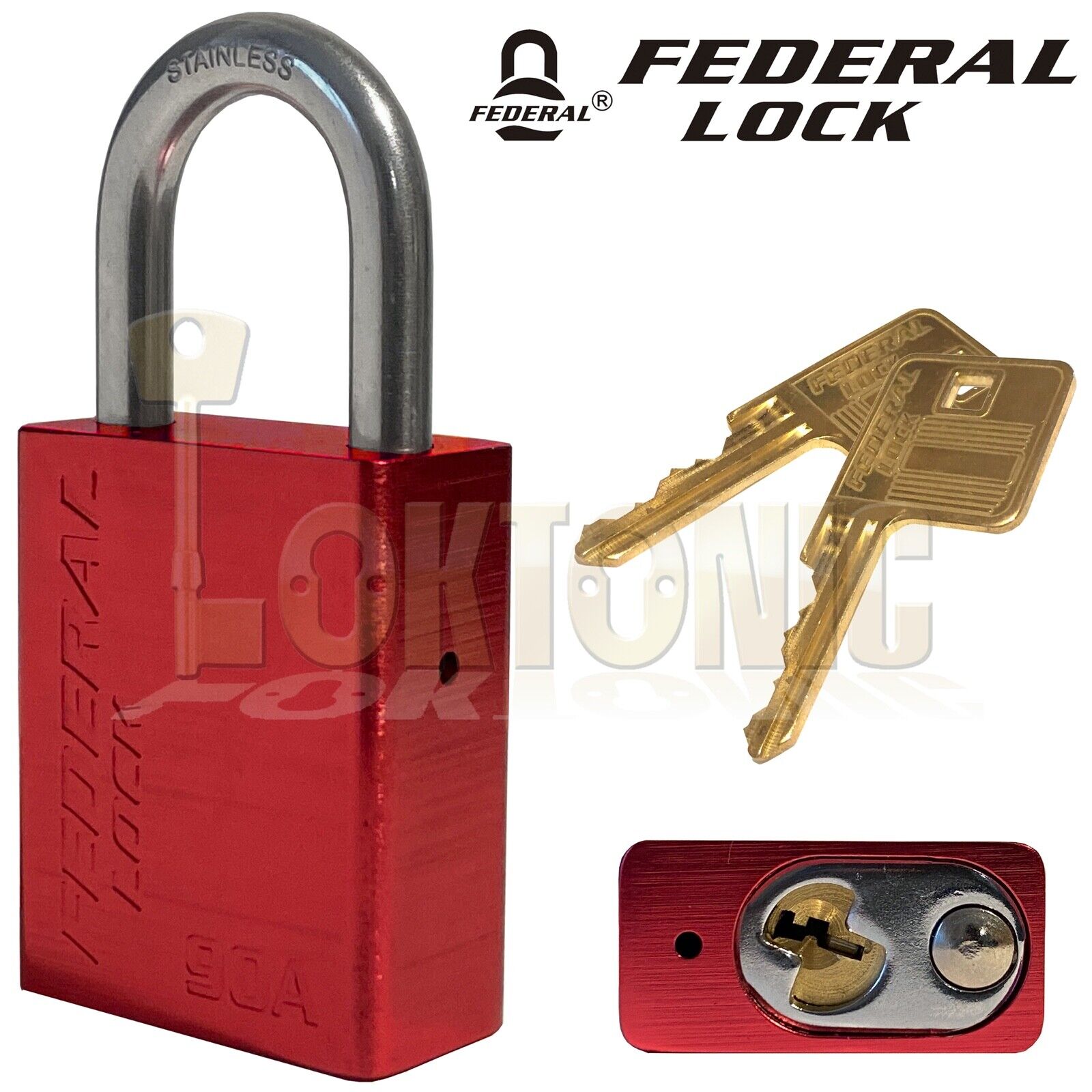 Federal 90A 38mm High Security Weather Resistant Solid Aluminium Padlock - Image 13