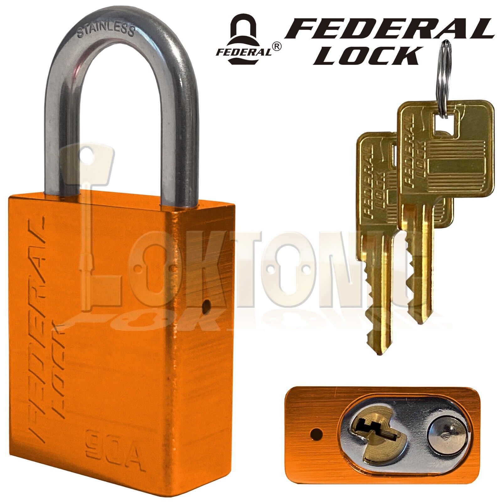 Federal 90A 38mm High Security Weather Resistant Solid Aluminium Padlock - Image 16