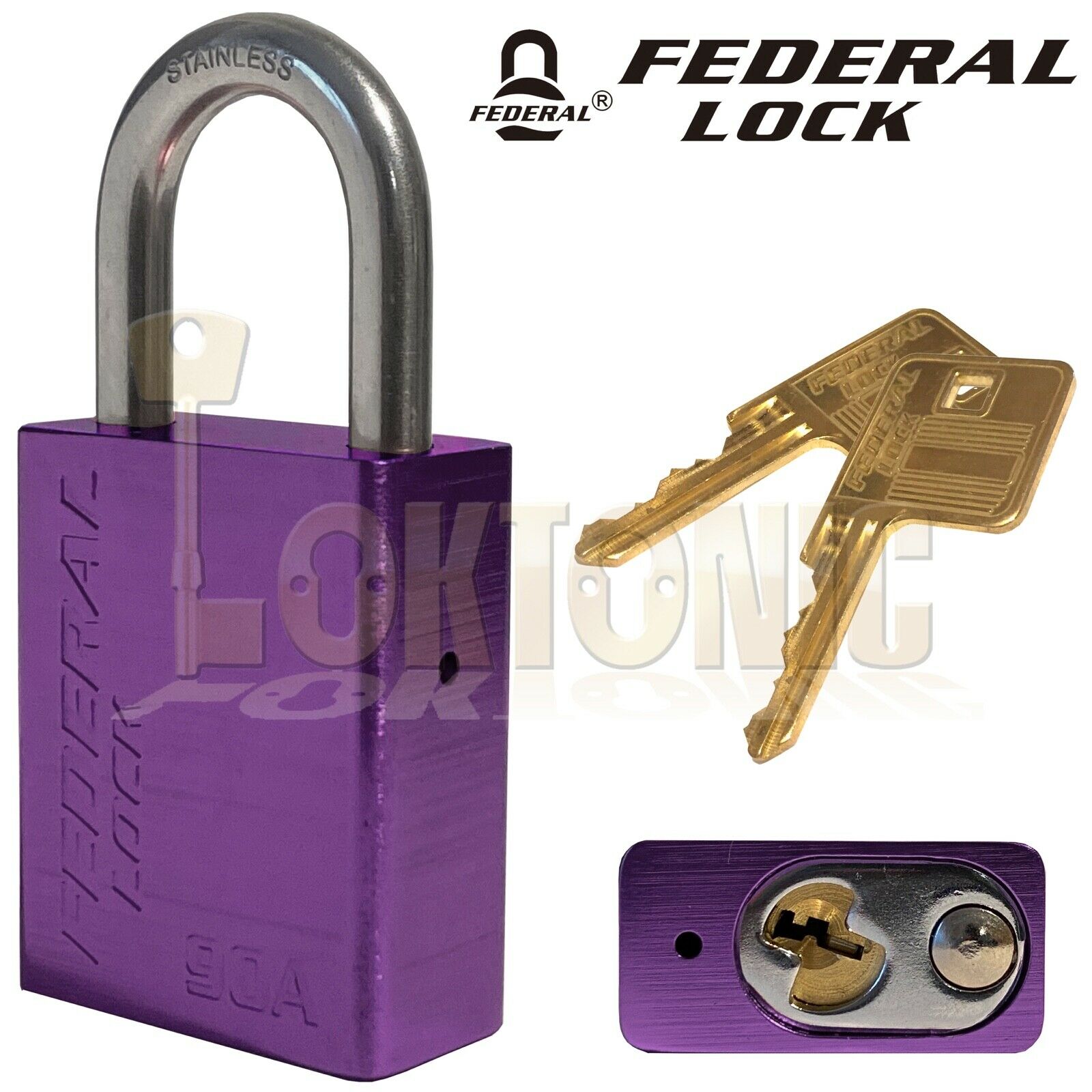 Federal 90A 38mm High Security Weather Resistant Solid Aluminium Padlock - Image 15