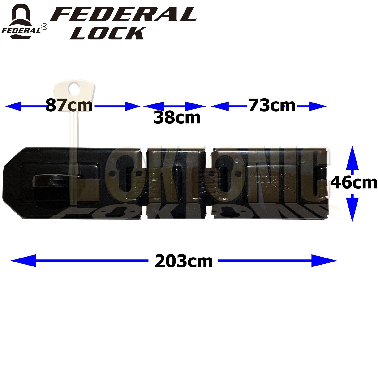 Federal FD1085 High Security Steel Hasp & Staple Garage Shed Van Gates - Image 5