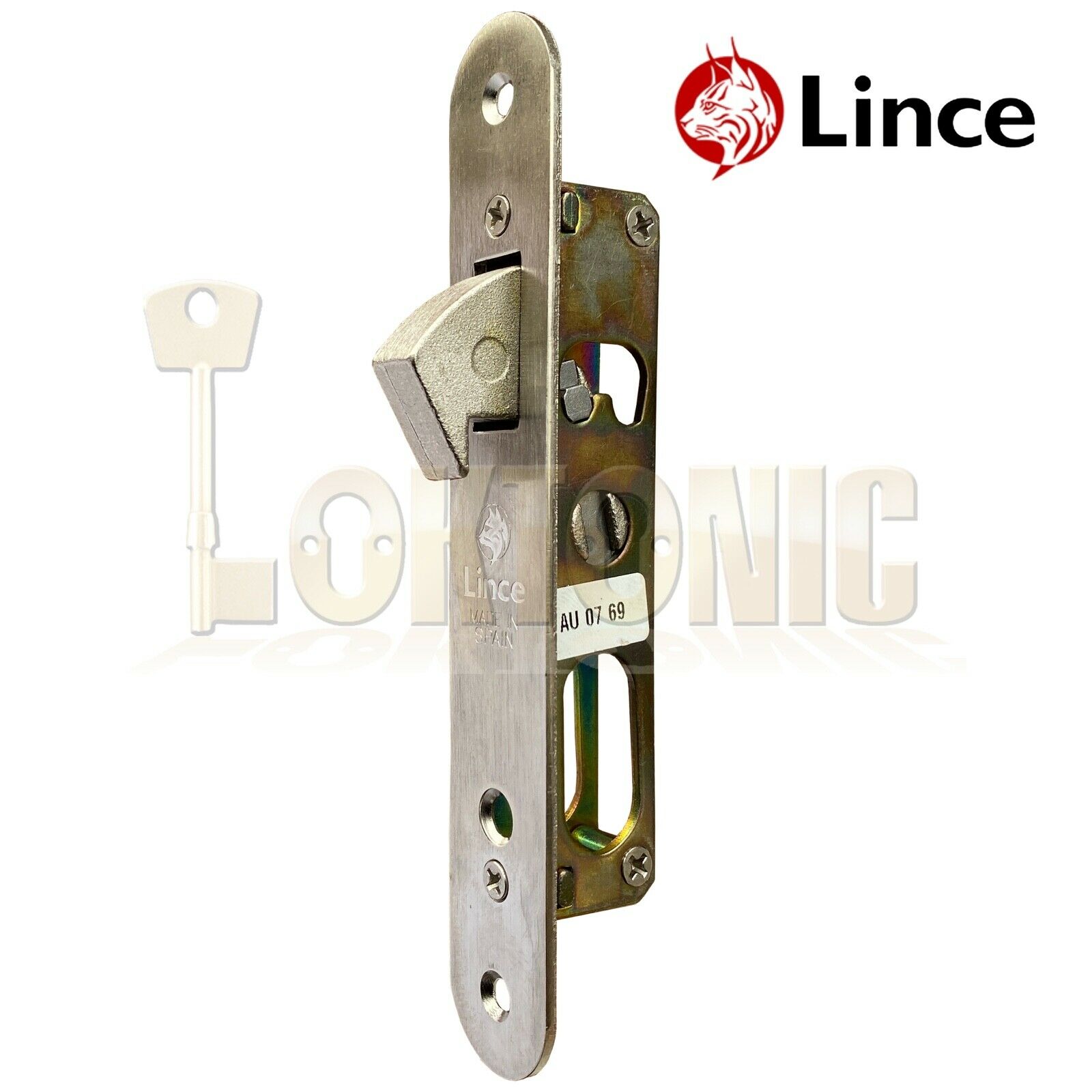 Lince Mortice Narrow Stile Sliding Hook Lock With Small Oval Cylinder UPVc - Image 9