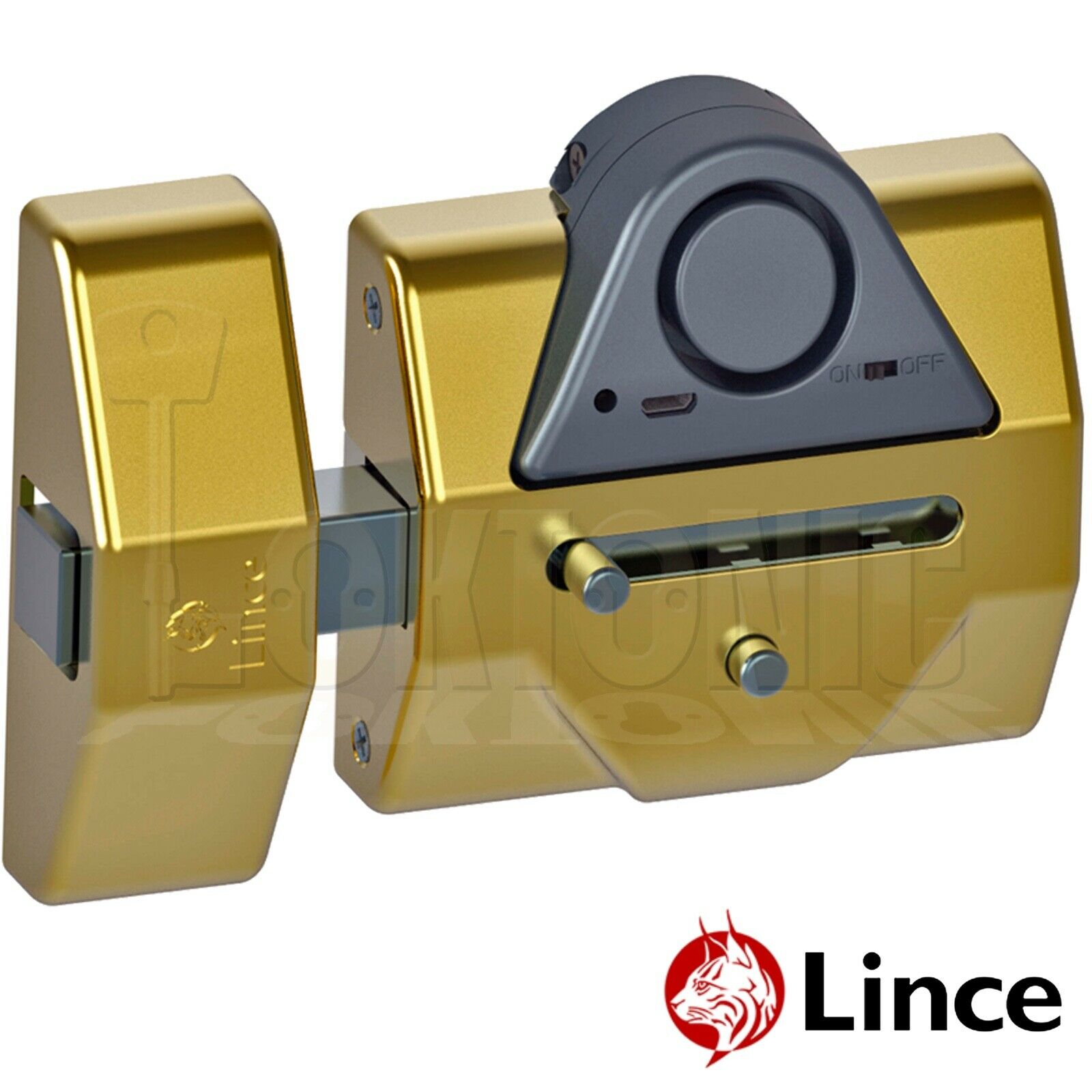 Lince Rim Door Lock High Security Heavy Duty Sliding Dead Bolt Built-In Alarm - Image 14