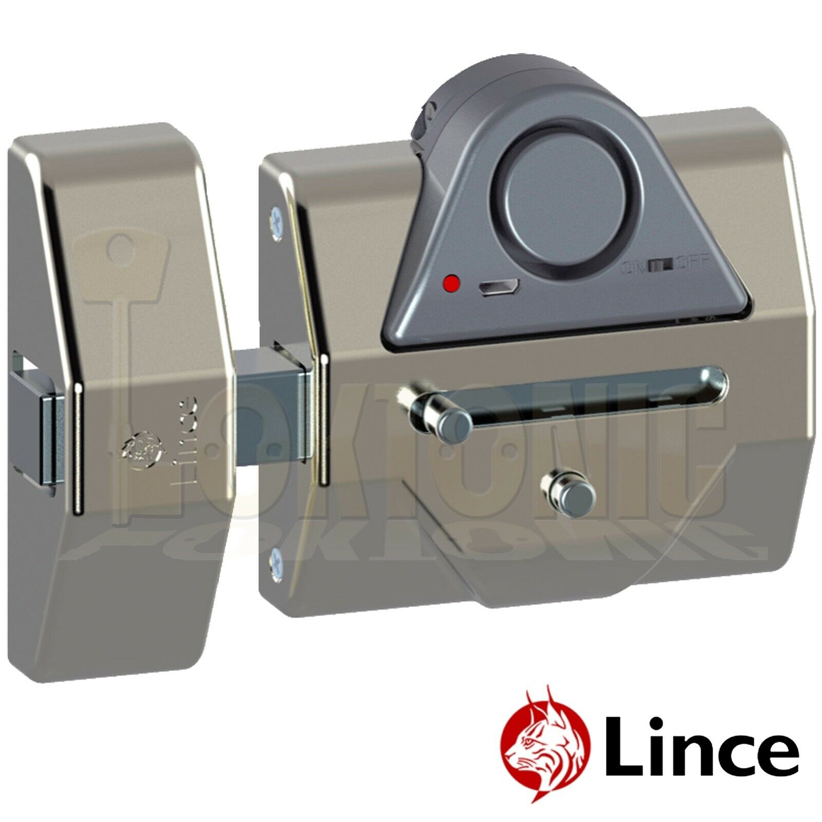 Lince Rim Door Lock High Security Heavy Duty Sliding Dead Bolt Built-In Alarm - Image 13