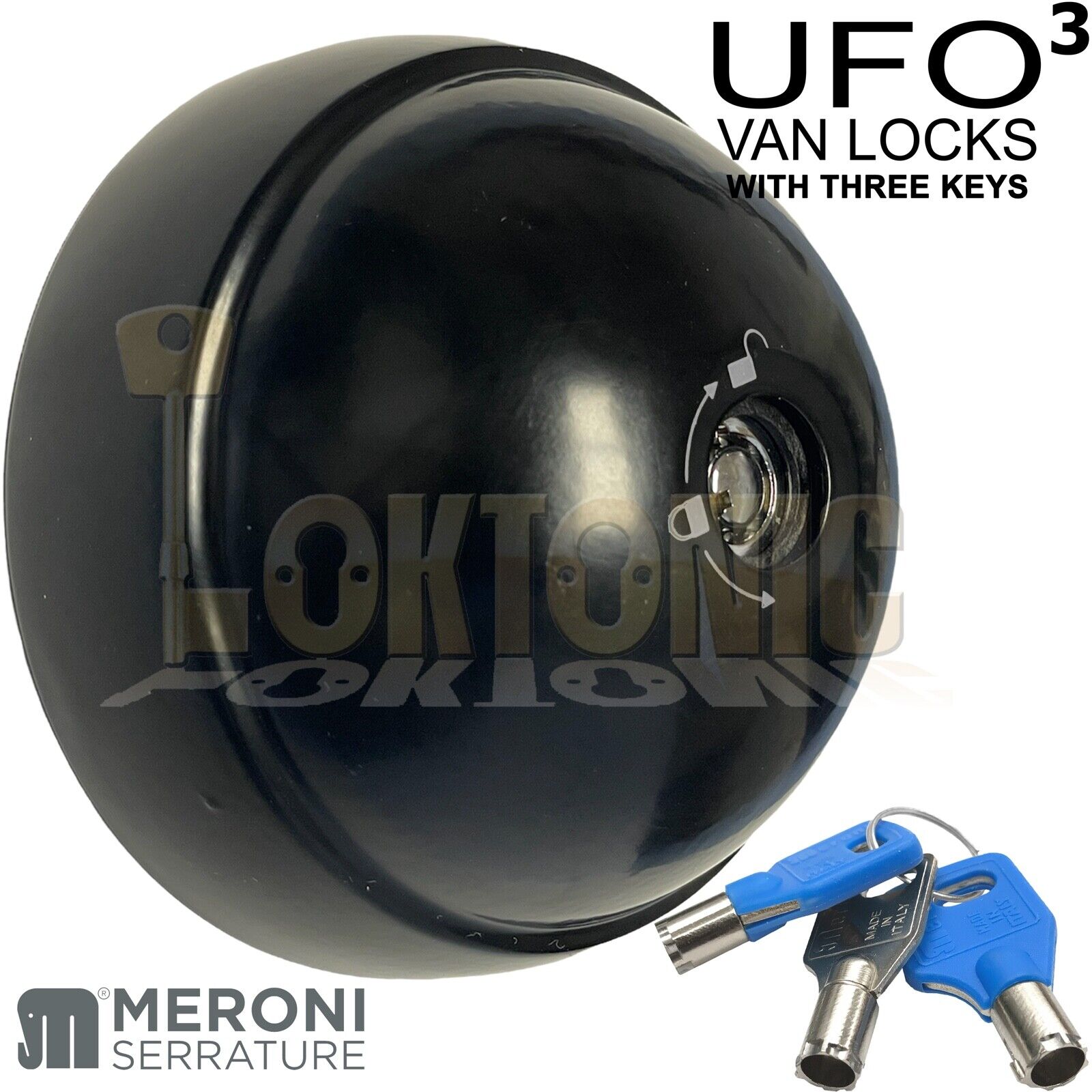 Meroni Black Trio ME8090 UFO3 High Security Van Door Dead Locks - Image 9