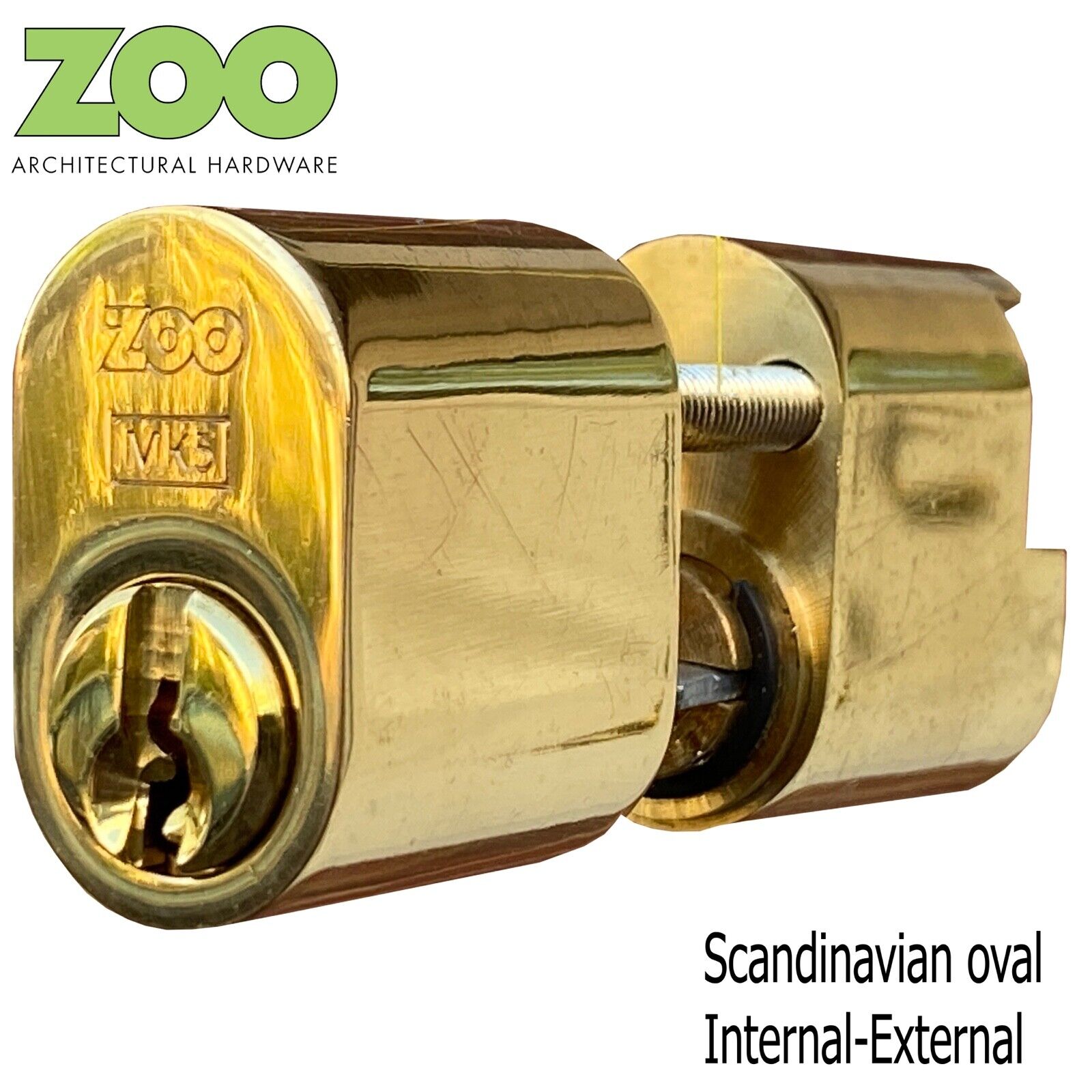 Zoo Scandinavian Oval External & Internal lock Barrel To Suit Assa Ruko Locks - Image 6
