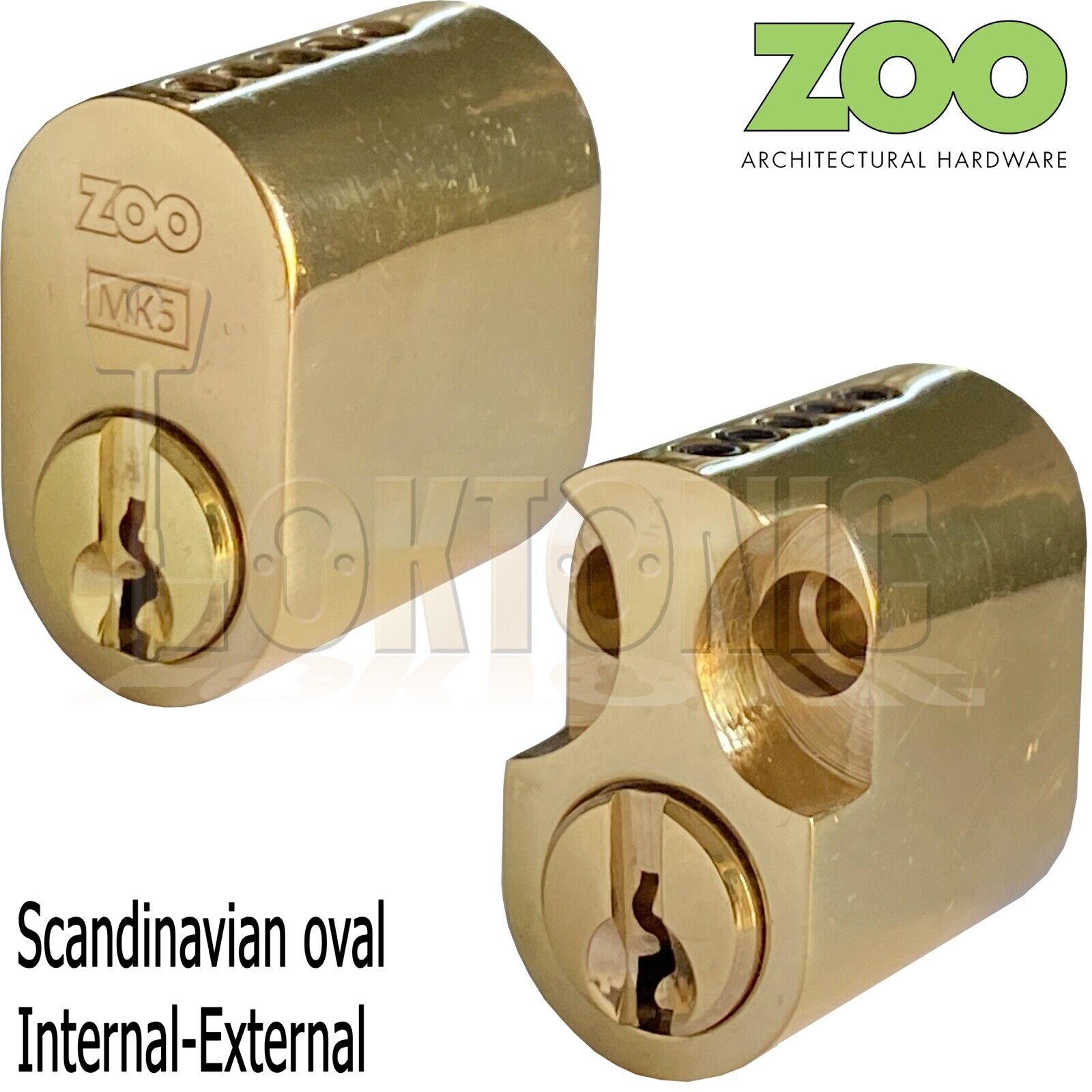 Zoo Scandinavian Oval External & Internal lock Barrel To Suit Assa Ruko Locks