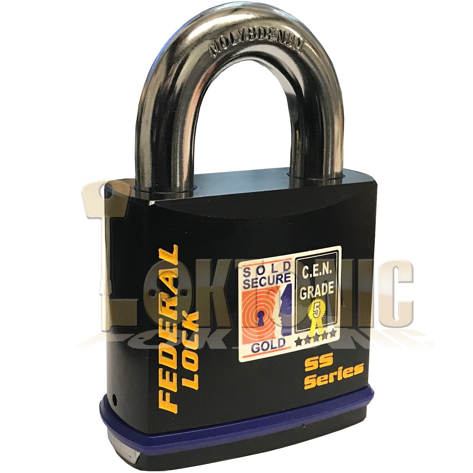 Federal FD740 Sold Secure CEN 5 Gold Heavy Duty 70mm Solid Steel Padlock - Image 3