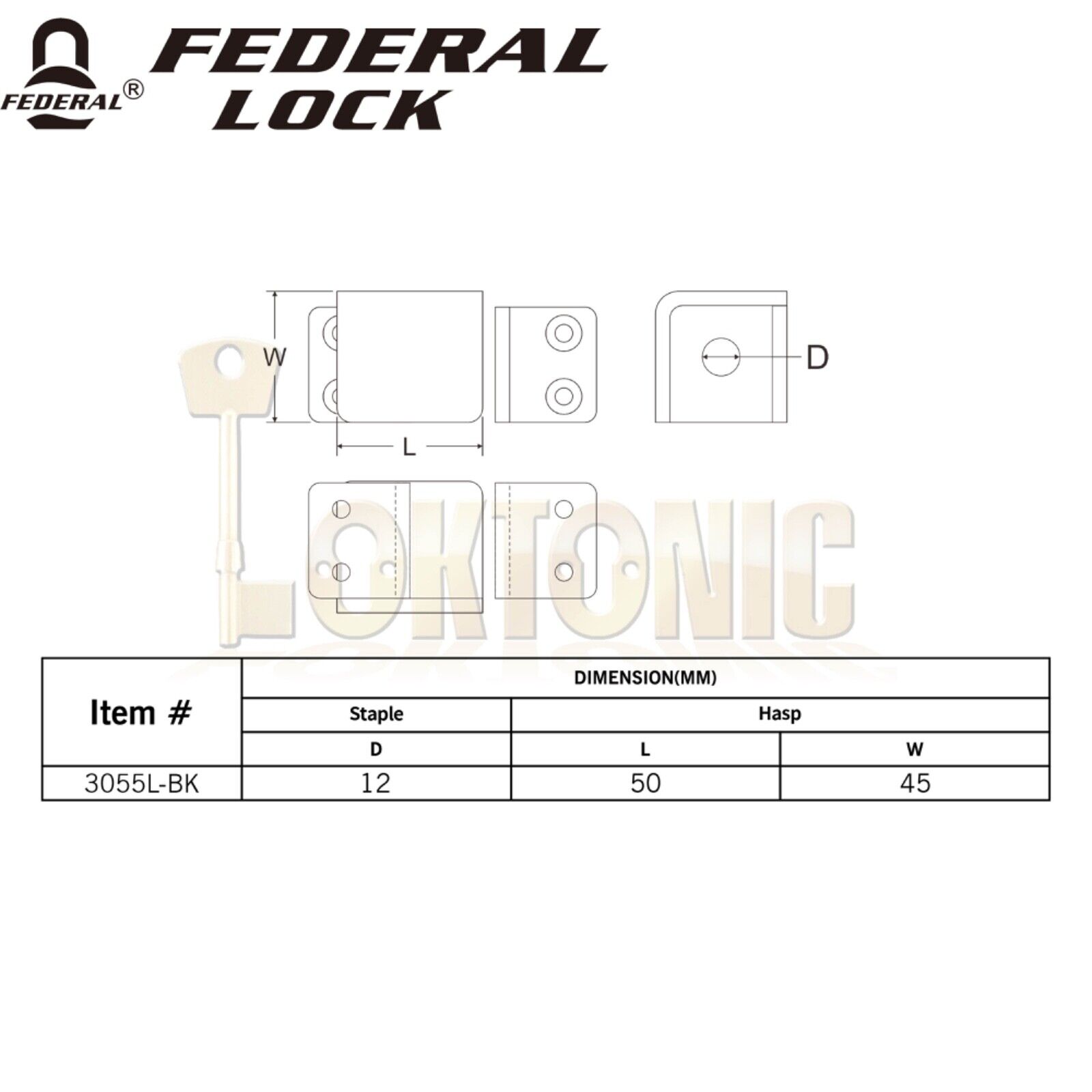 Federal High Security Shed Van Door Gate Lock Bracket Hasp Staple Padlock Combo - Image 11