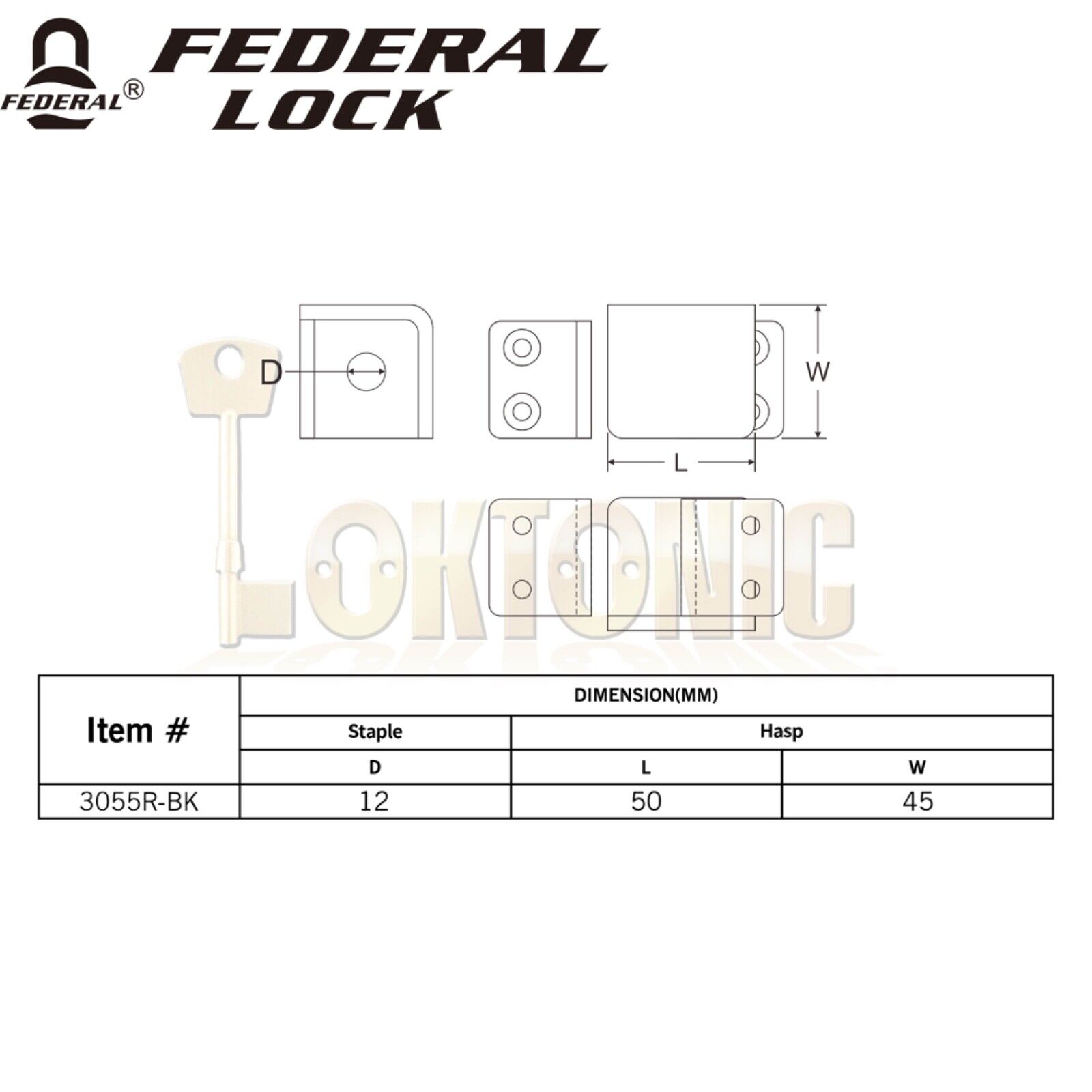 Federal High Security Shed Van Door Gate Lock Bracket Hasp Staple Padlock Combo - Image 12