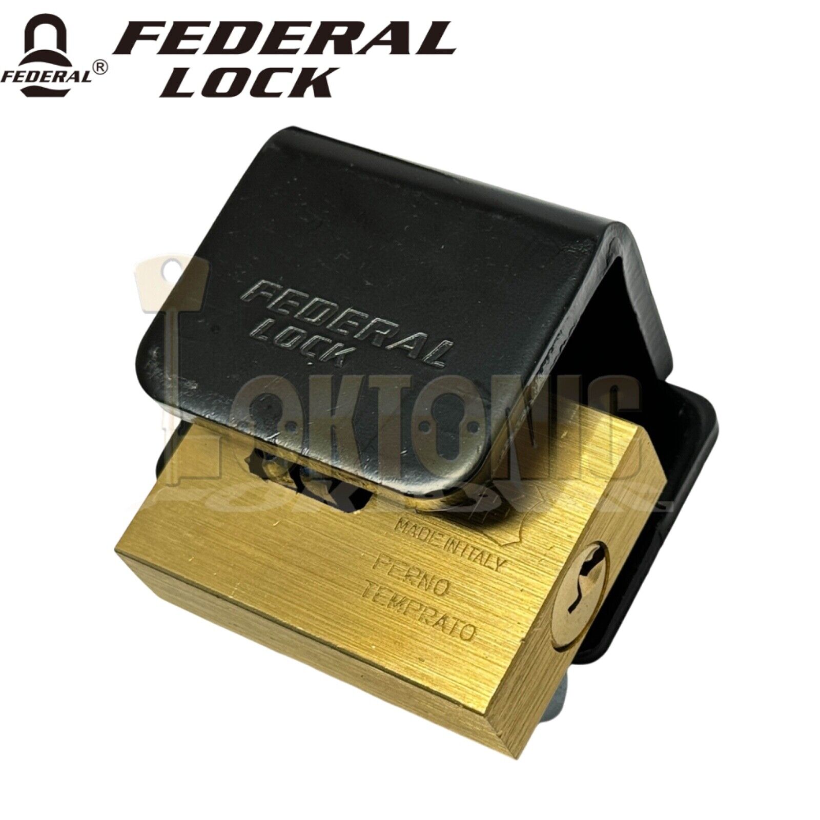 Federal High Security Shed Van Door Gate Lock Bracket Hasp Staple Padlock Combo - Image 4