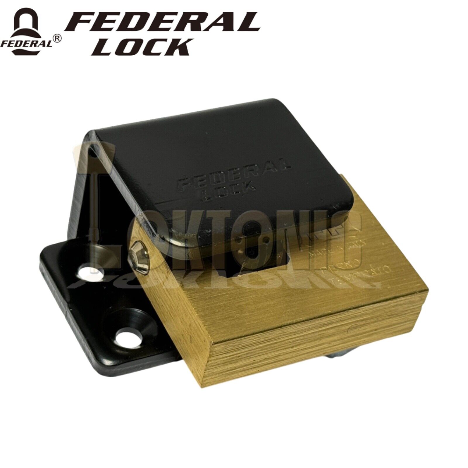 Federal High Security Shed Van Door Gate Lock Bracket Hasp Staple Padlock Combo - Image 7