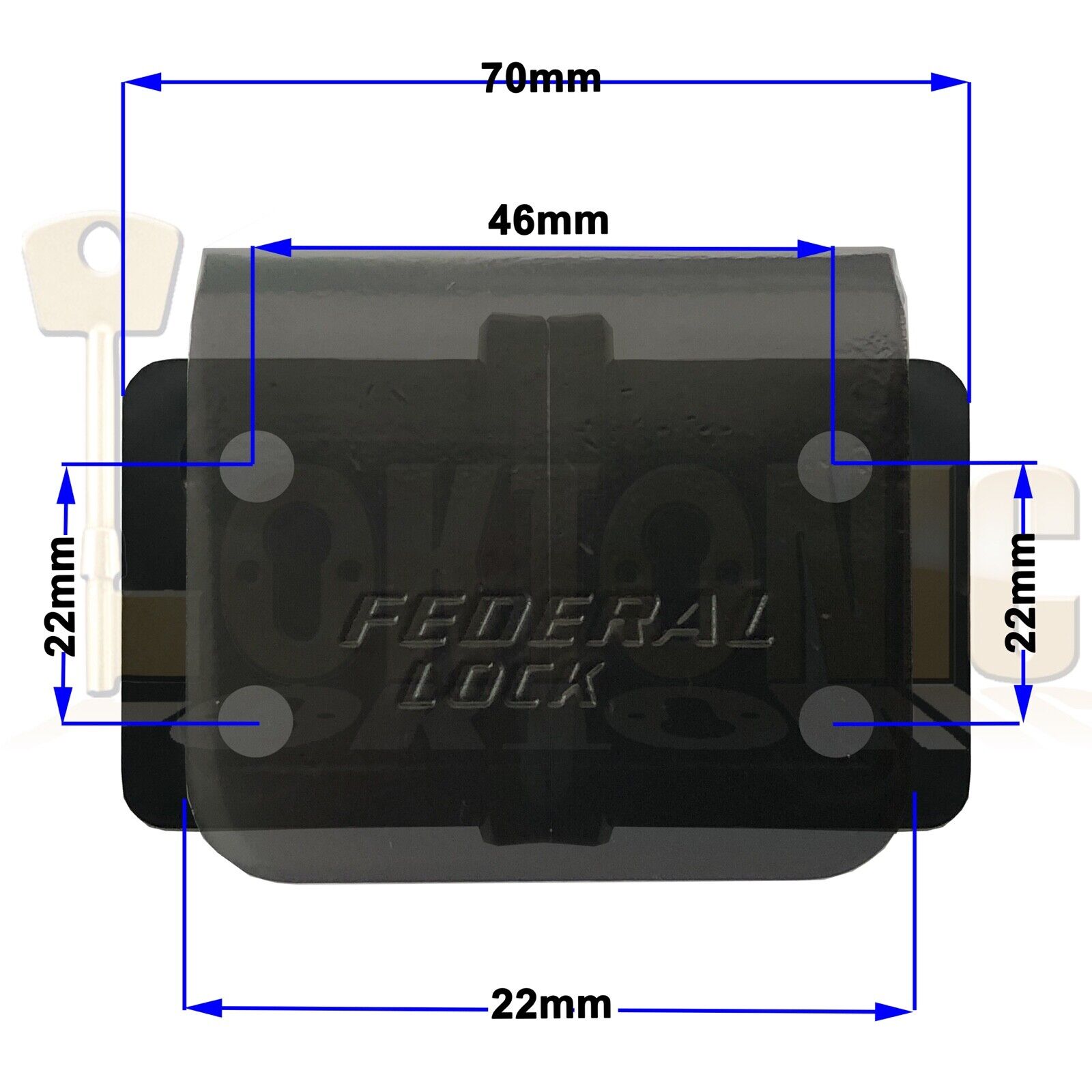Federal High Security Shed Van Door Gate Lock Bracket Hasp Staple Padlock Combo - Image 8