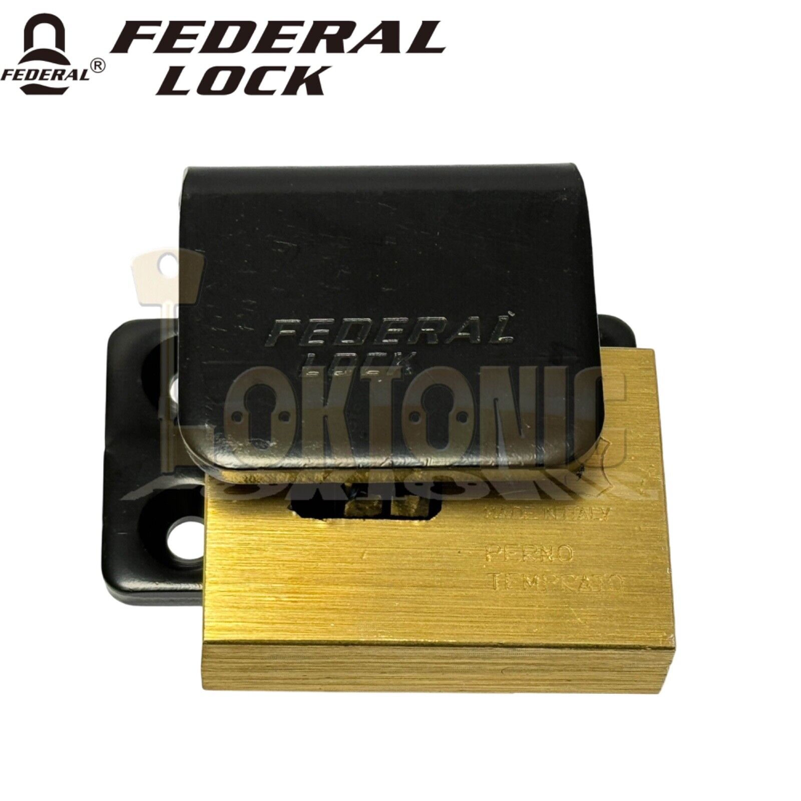 Federal High Security Shed Van Door Gate Lock Bracket Hasp Staple Padlock Combo - Image 10