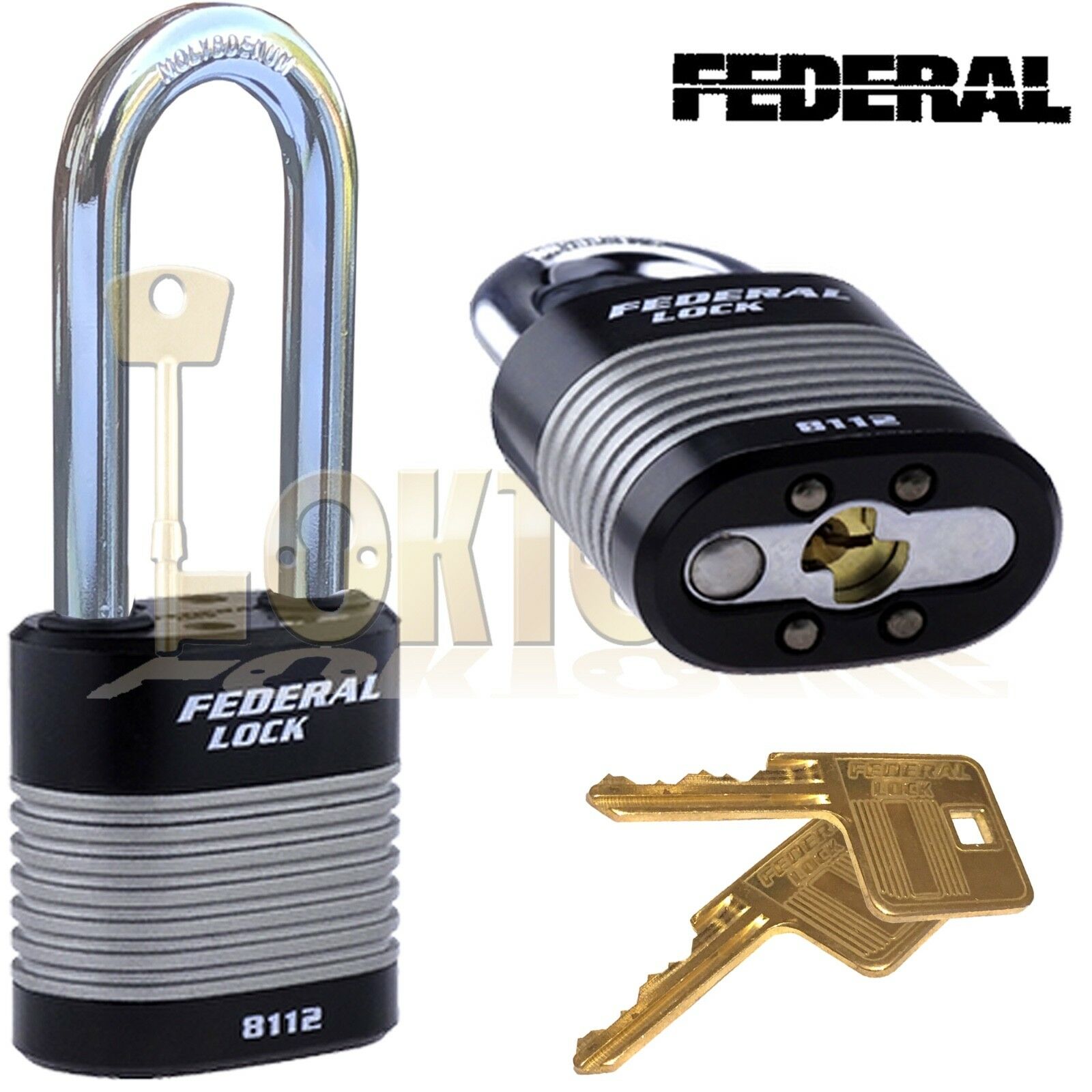 Federal High Security Super Tough Van Shed Garage Steel Padlock FD8112-50