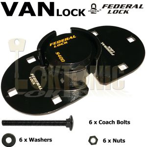 Federal High Security Van Back Doors Gates Sheds Lock Bracket Hasp and Staple