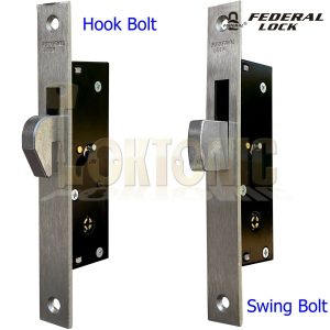 Federal Narrow Stile Sliding Door Van Gate Shed Hook Dead Bolt Lock FD-TX190H