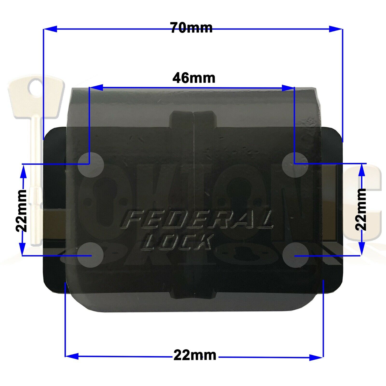 Federal Security Shed Van Door Gate Garage Barn Lock Bracket Hasp And Staple - Image 3