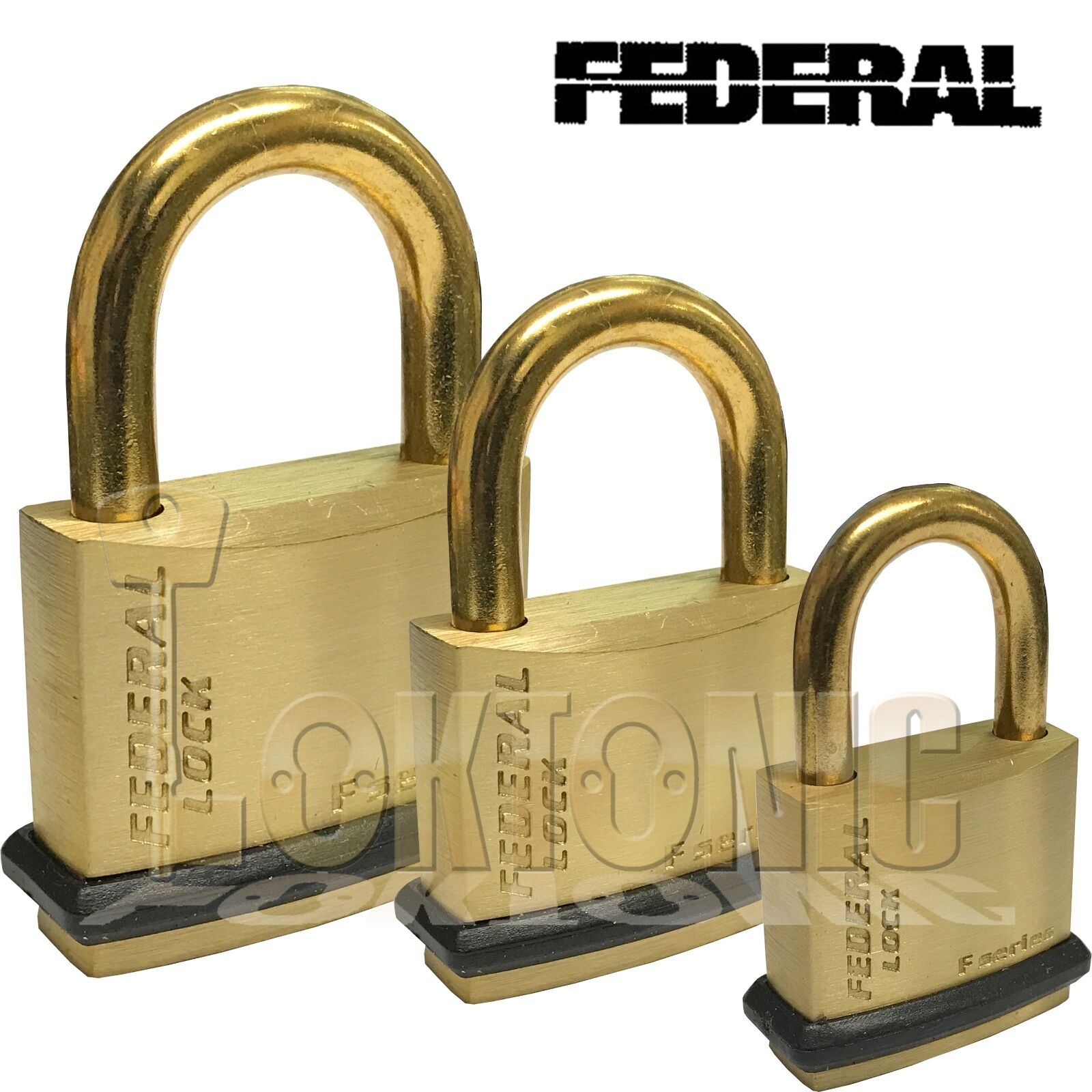 Federal Waterproof Boat Marine Weather Resistant Solid Brass Shackle Padlocks