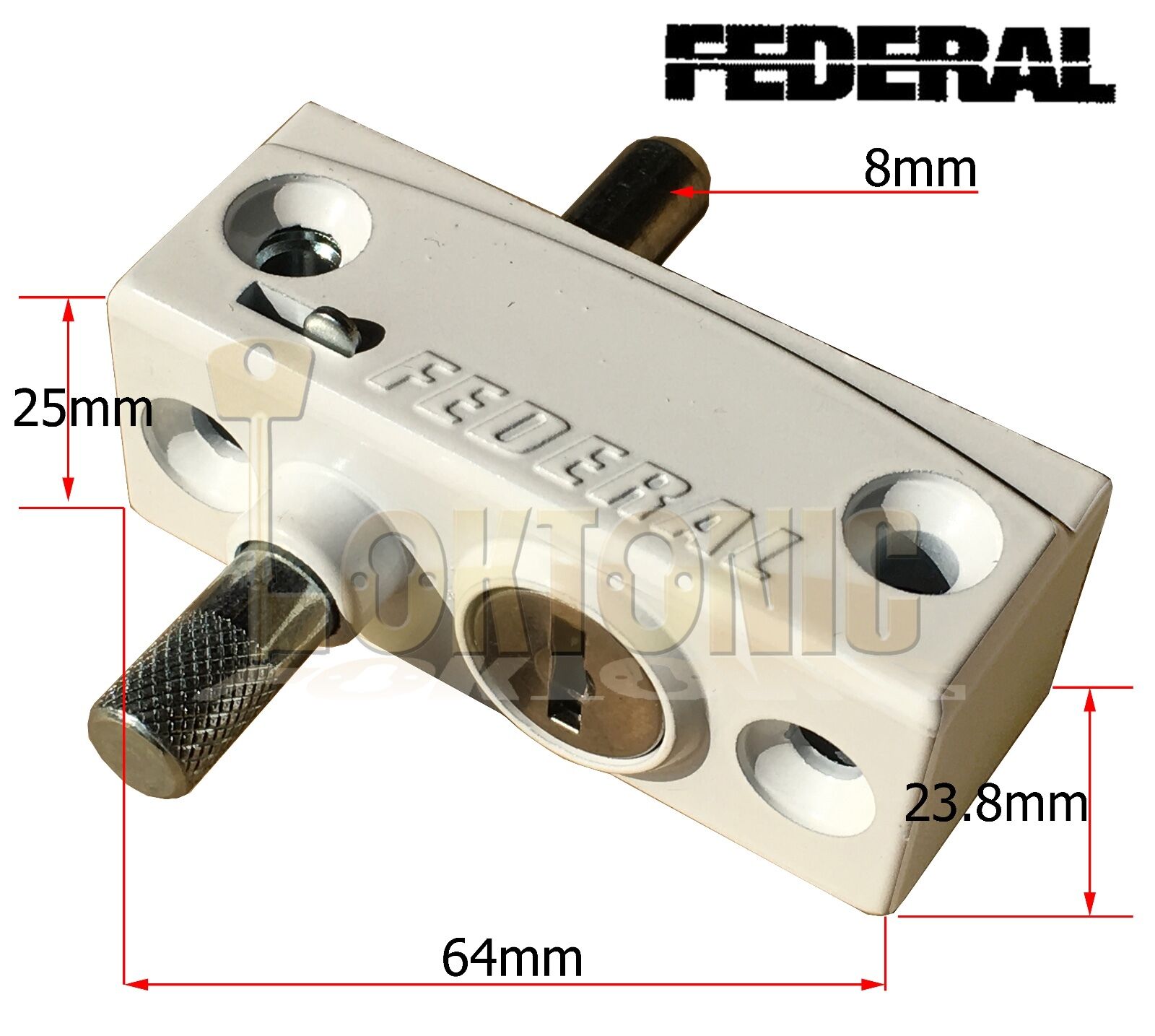 Federal Window French Doors Lock Catches heavy Duty Security Sliding Patio Bolts - Image 3