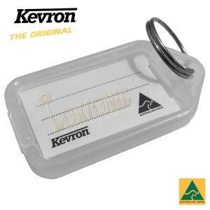 Kevron Pack 10 ID5  CLEAR 100% Genuine Plastic Clicktag Label Key Tags Click Tag
