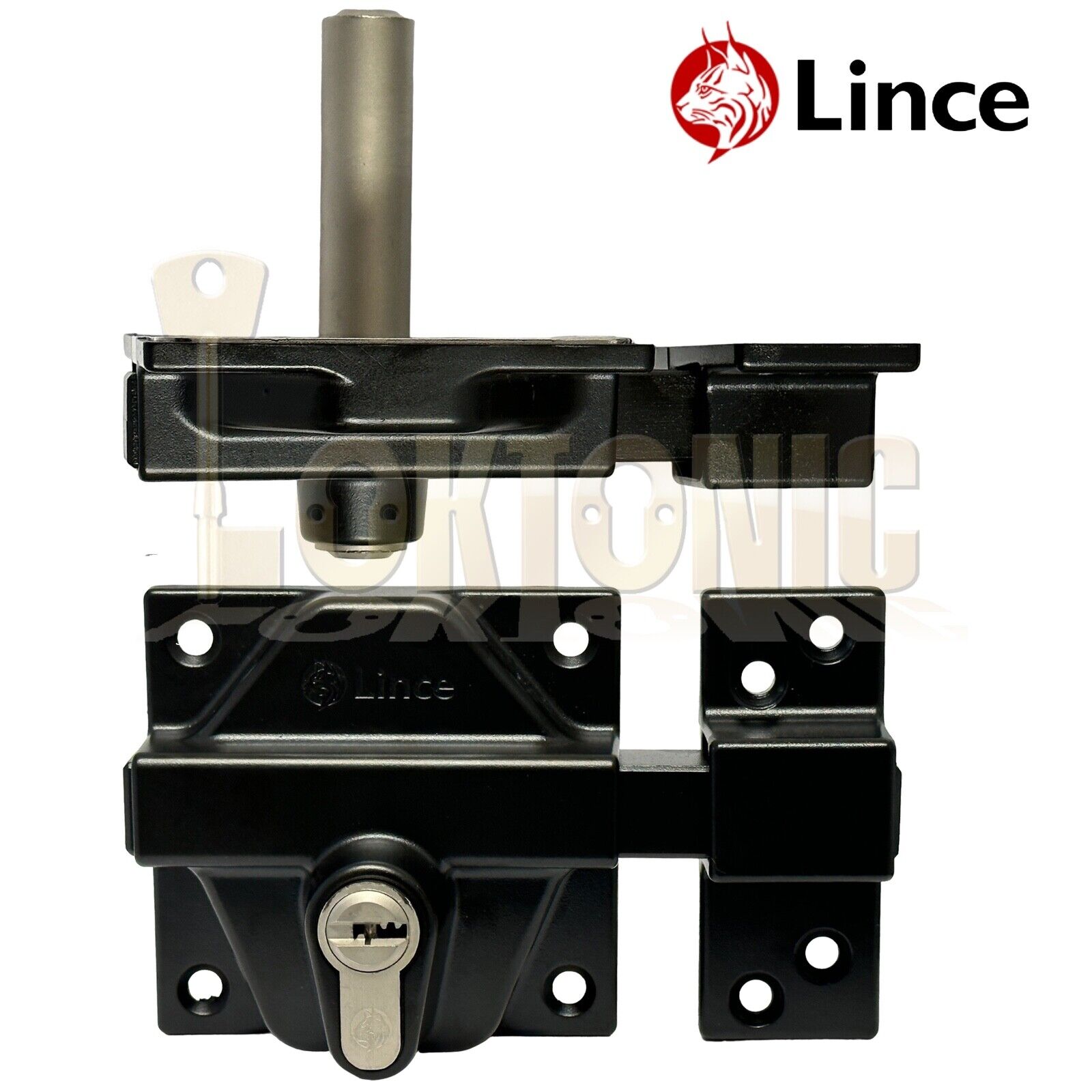 Lince Black High Security Heavy Duty Euro Gate Lock Slide Rim Dead Bolt Sheds - Image 6