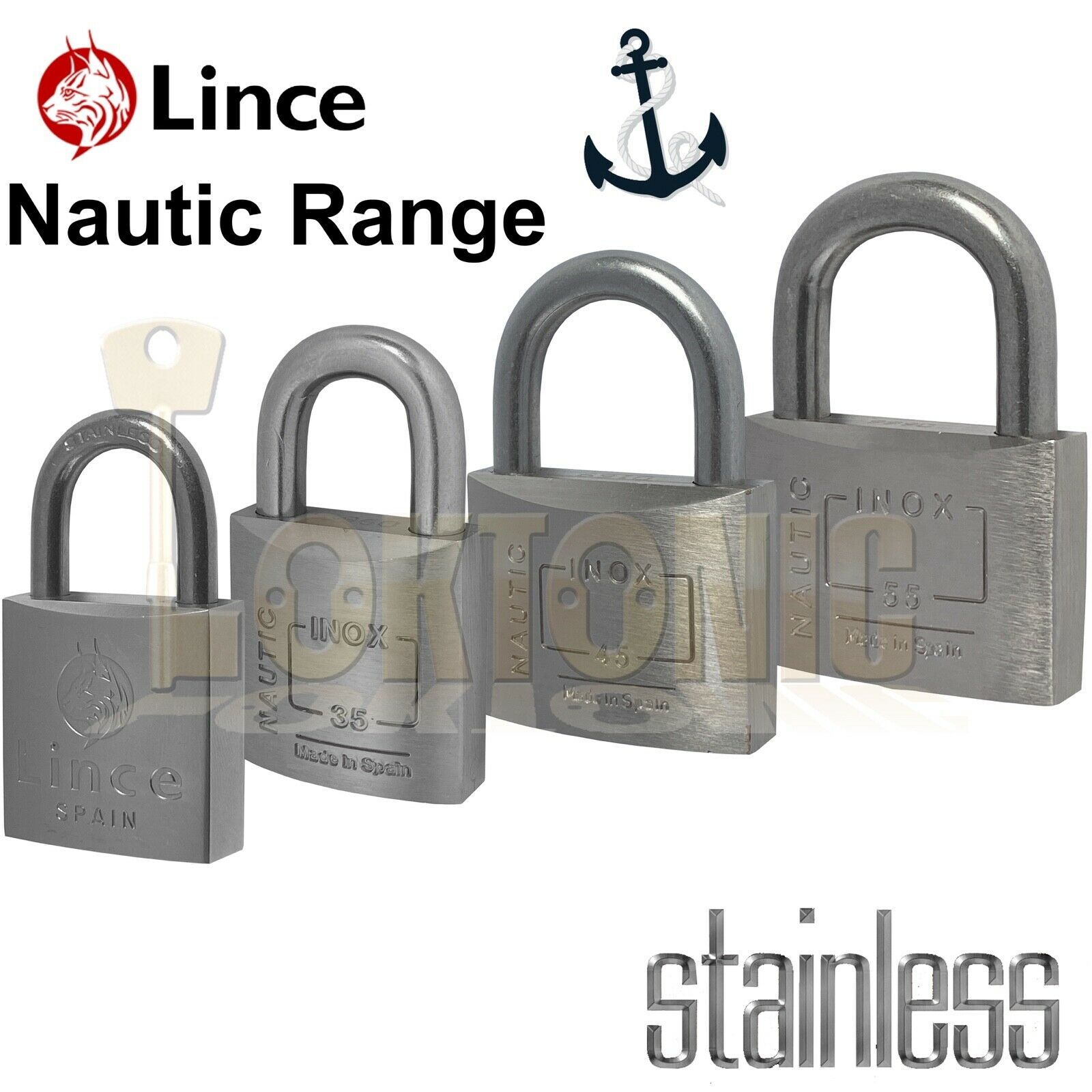 Lince Brass Corrosion Weather Resistant Marine Steel Shackle Padlock BS EN 12320 - Image 4