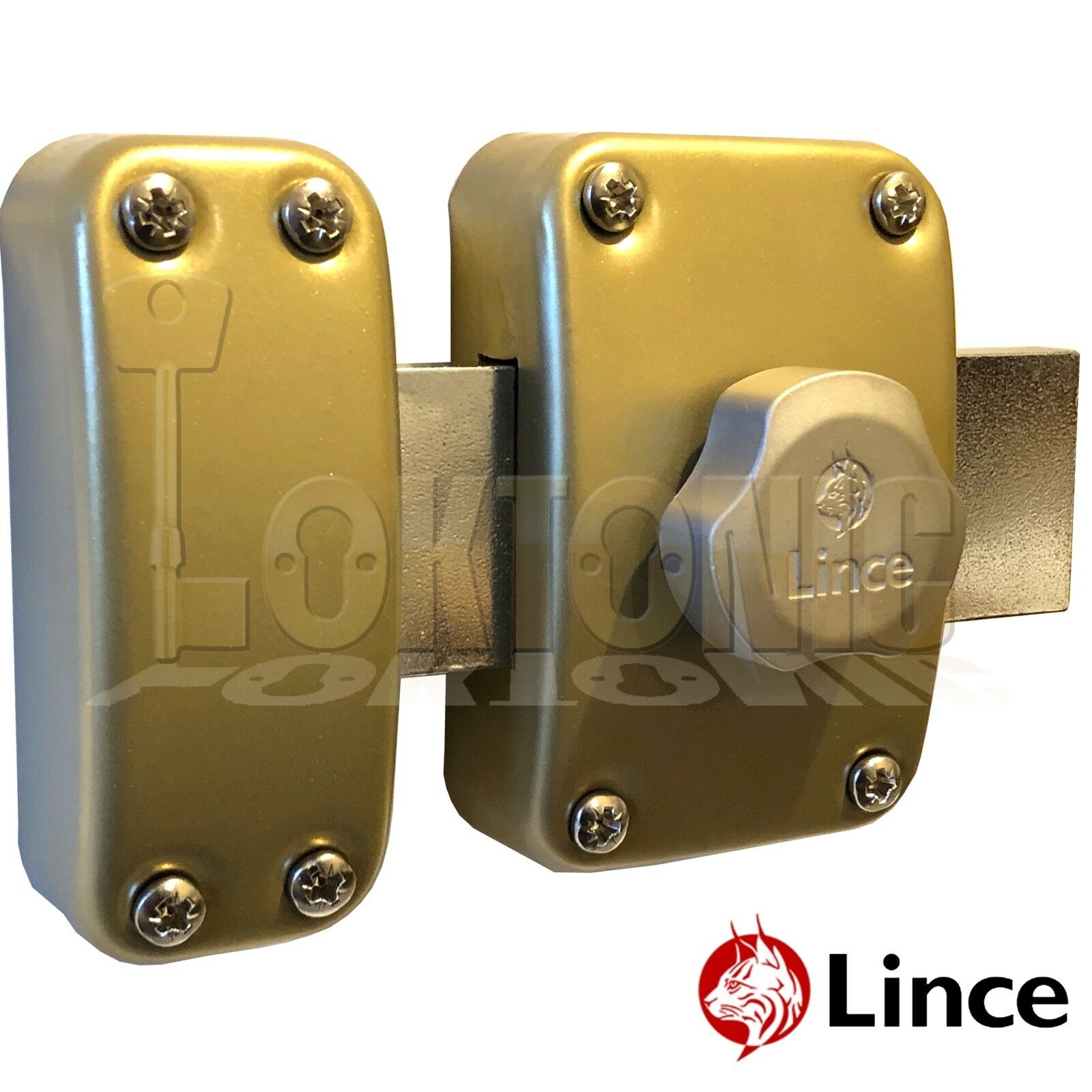 Lince Lock High Security Heavy Duty Garden Gate Shed Garage Rim Dead Bolt