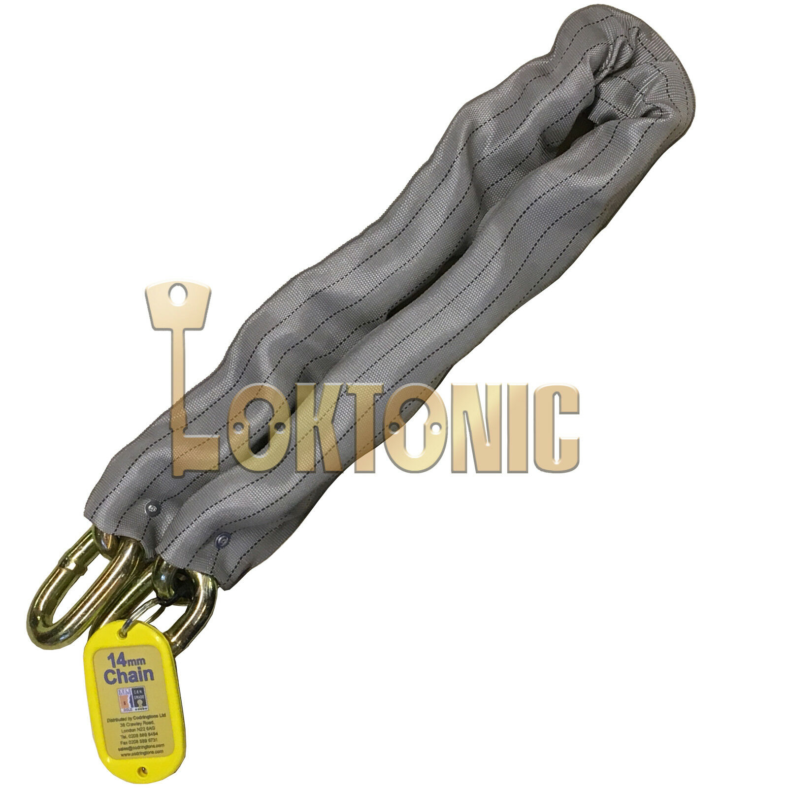 Motorbike Motorcycle Strong 1.m 14mm Chain Padlock Anchor Sold Secure CEN 5 Gold - Image 6