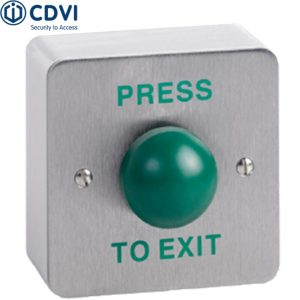 RTE-SSD Surface Green Dome Standard Stainless Steel Exit Button, High Impact