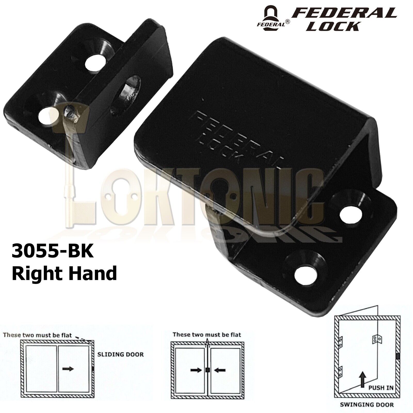 Federal Security Shed Van Door Gate Garage Barn Lock Bracket Hasp And Staple - Image 7