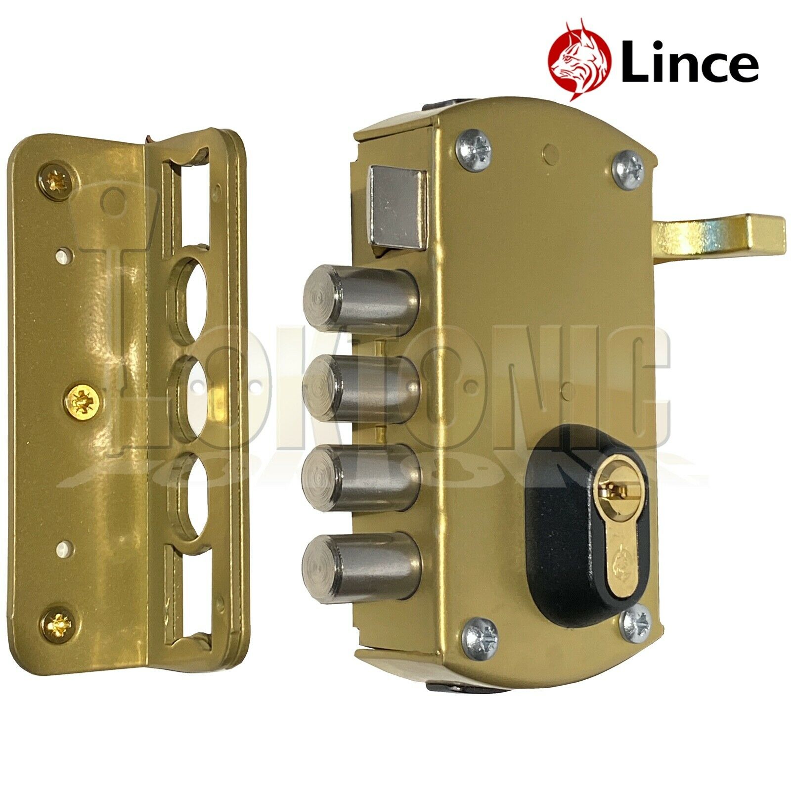 Lince 4 BOLT Rim High Security Euro Sash Bolt Lock Case 5 Secure Dimple Keys - Image 12