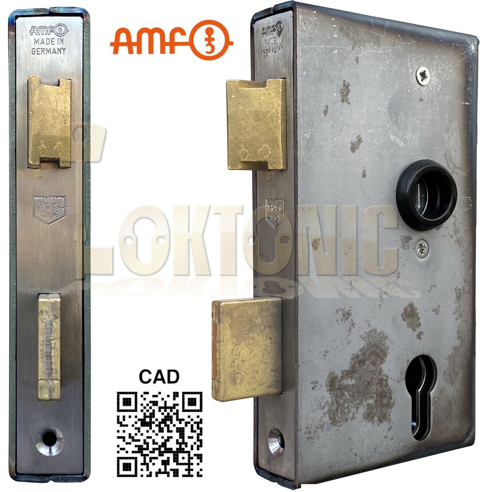 AMF 140UM-30 Heavy Duty Stainless Steel Cased Gate Sash Lock Wrought Iron Gates