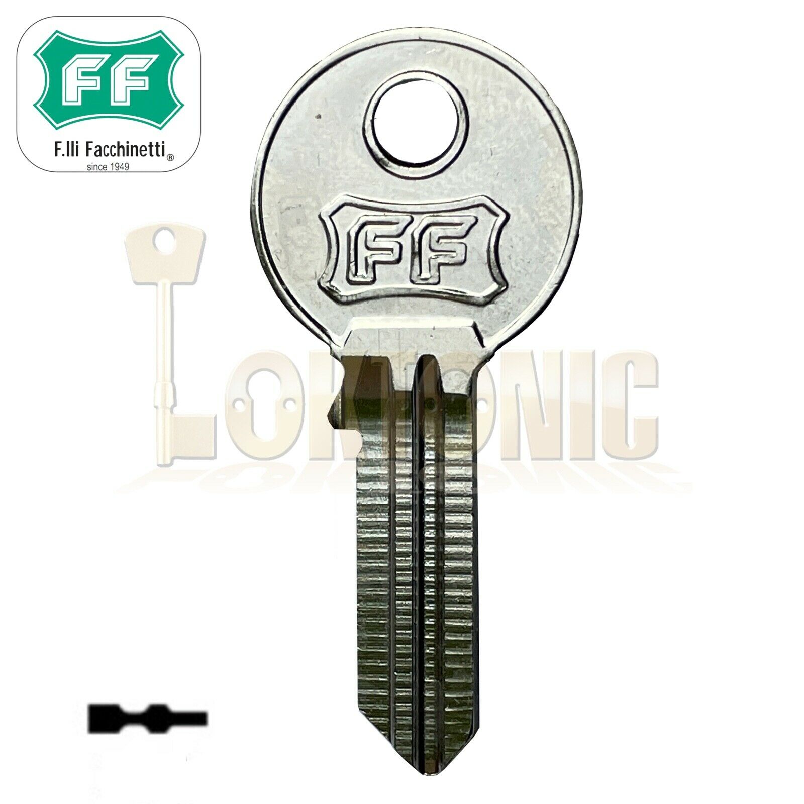 Facchinetti Genuine FKB1000 Key Blanks To Fit F1000 Centre Garage Door Locks
