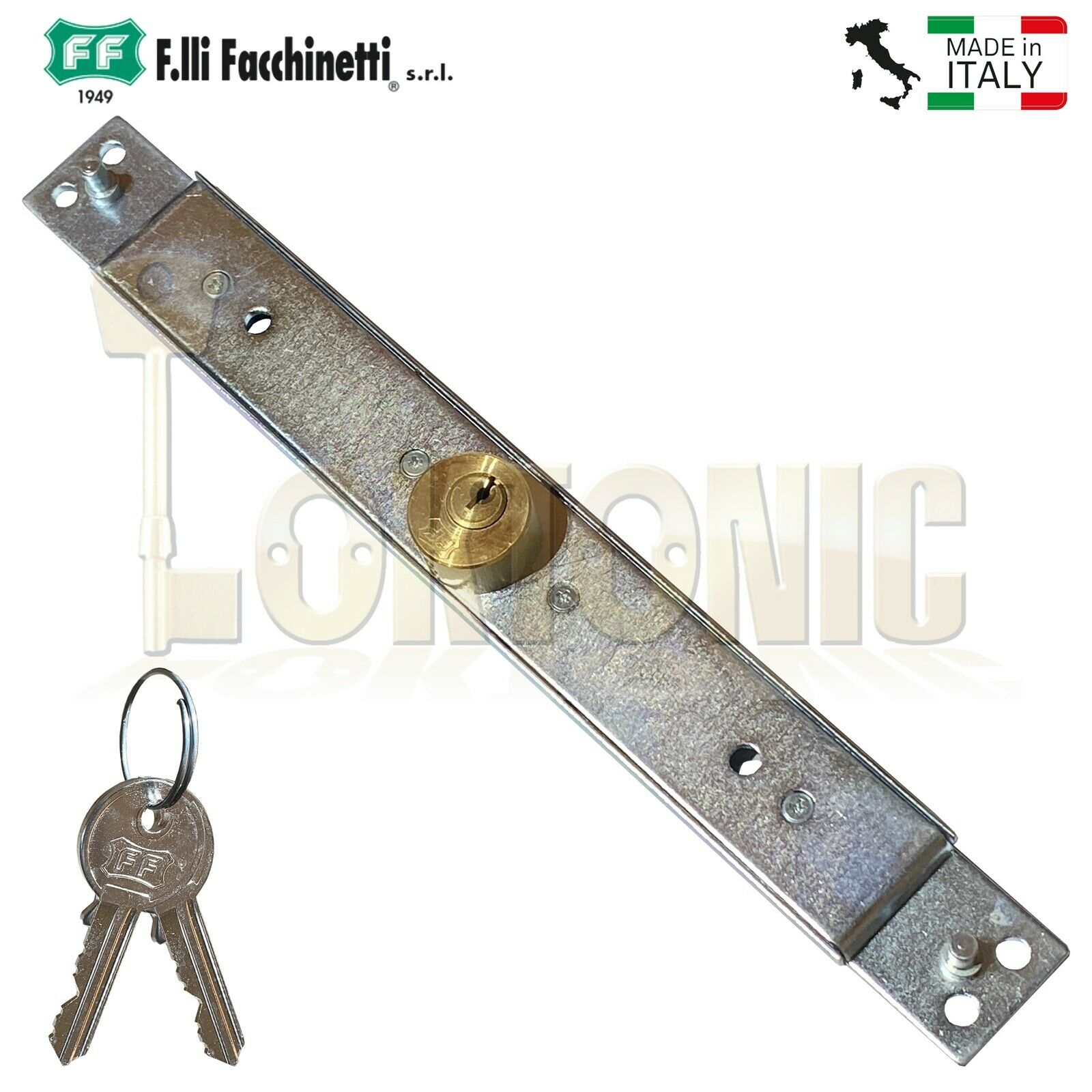 Facchinetti Heavy Duty Narrow Centre Roller Shutter Garage Door Lock Keyed Alike