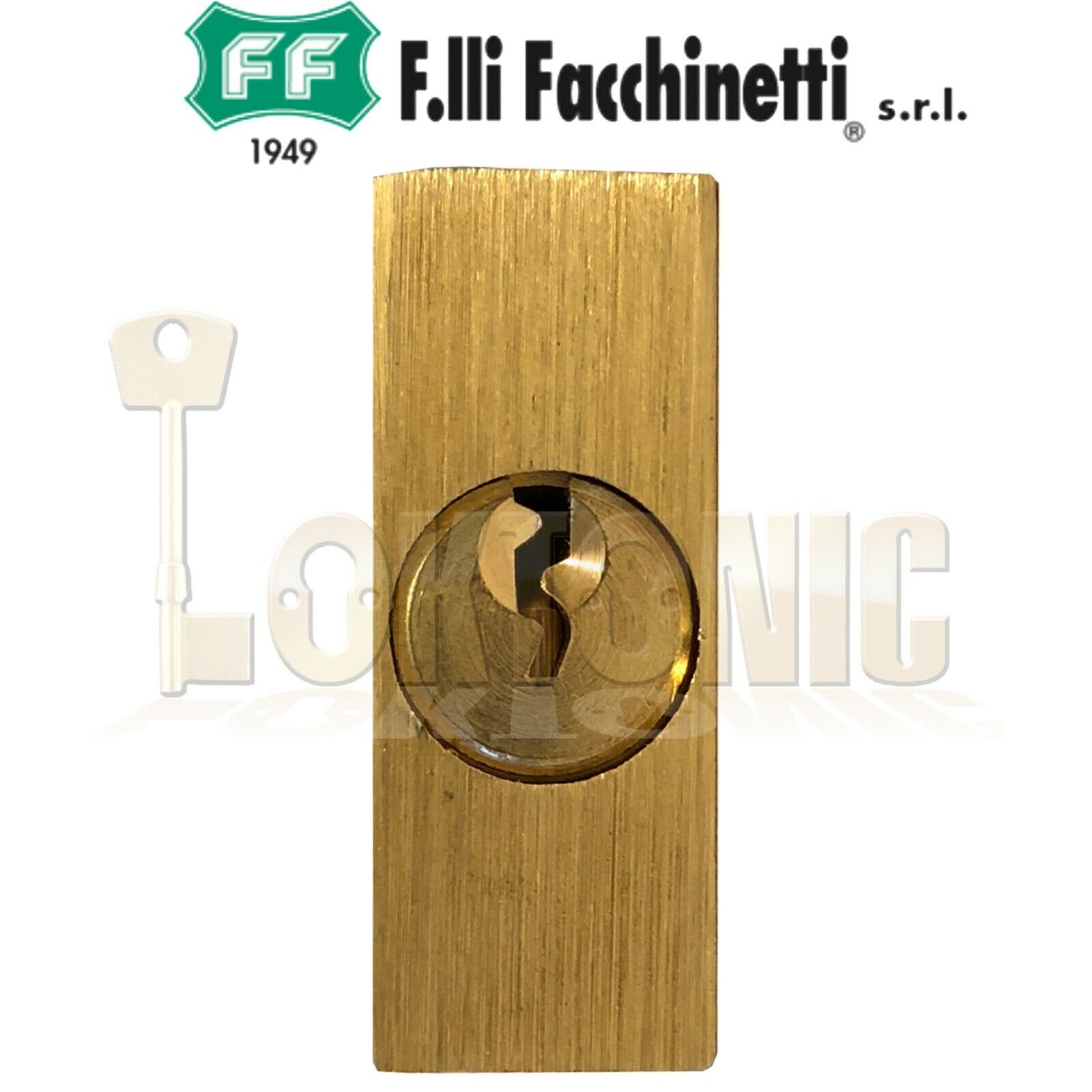 Facchinetti Solid Rectangular Brass 56mm Block Lock Shutter Shed Van Padlock - Image 4