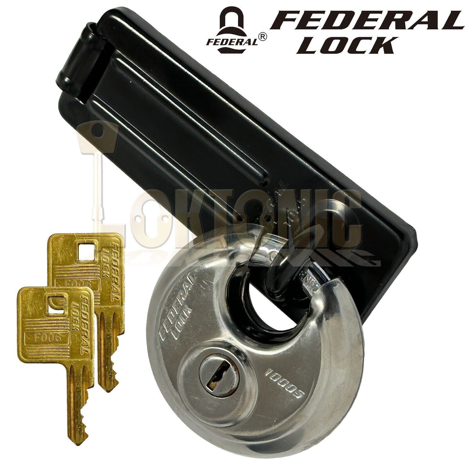 Federal FD1000s - FD1065 Stainless Steel Padlock & Hasp Shed Gates Garage - Image 3