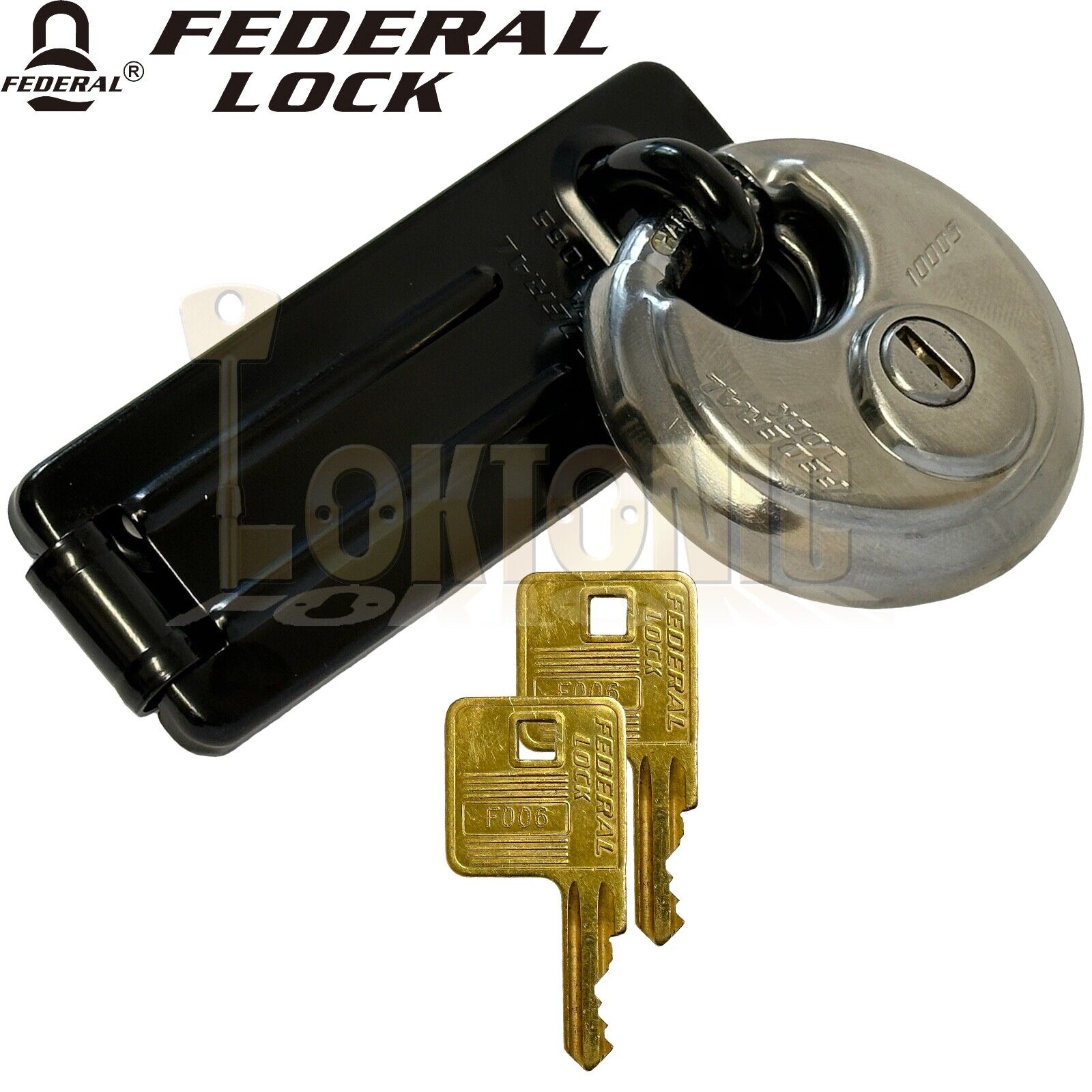 Federal FD1000s - FD1065 Stainless Steel Padlock & Hasp Shed Gates Garage - Image 4
