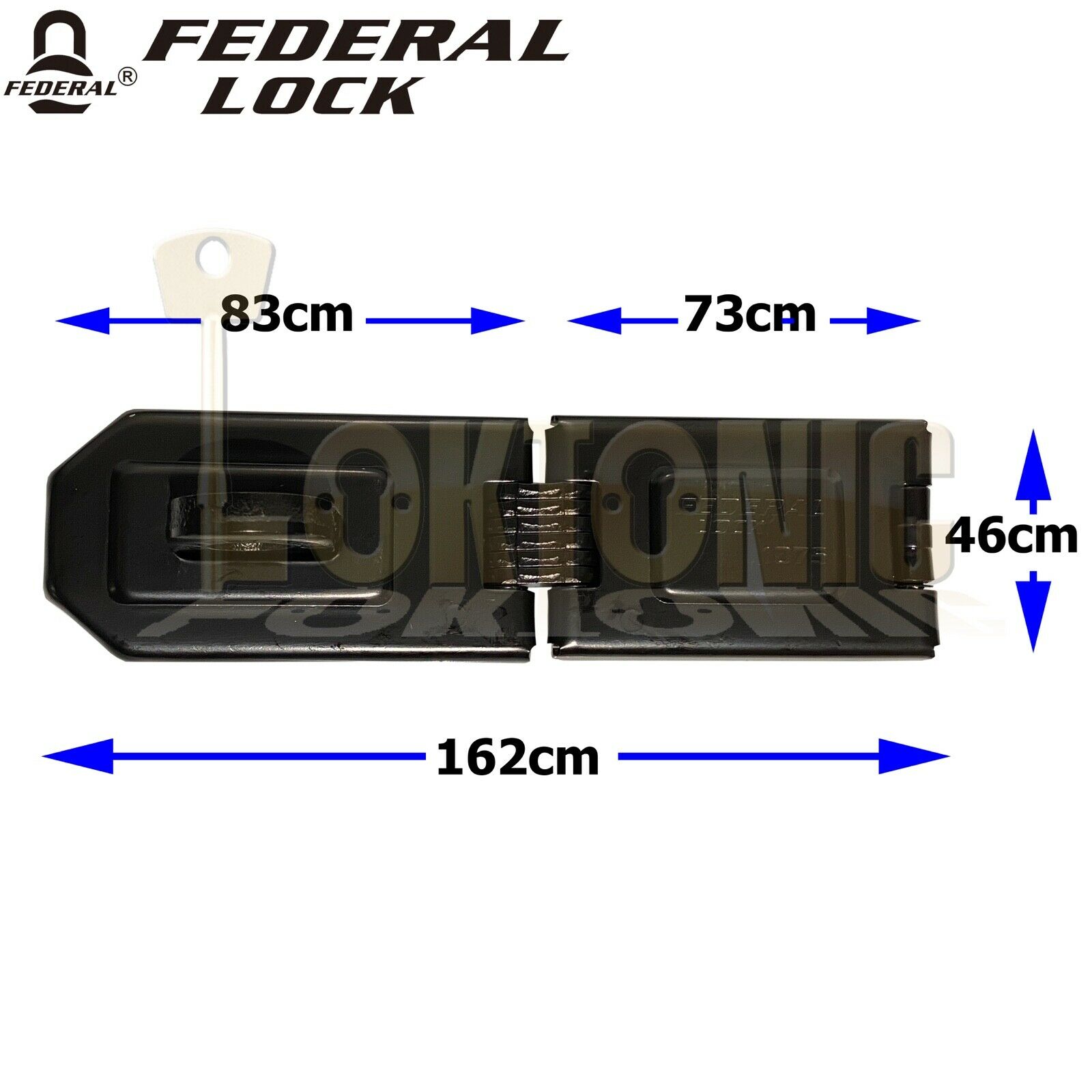 Federal FD1075 High Security Steel Garage Shed Van Gate Hasp And Staple - Image 4