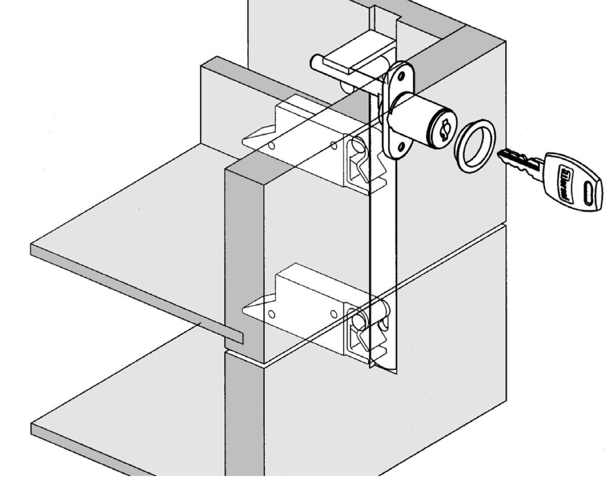 Meroni ME2634 Pedestal Filing Cabinet Office Furniture Drawer Locker Lock - Image 3