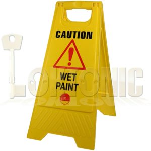 Professional Caution Shield A-Frame Safety Warning Sign Wet Paint 610 x 300 x 30