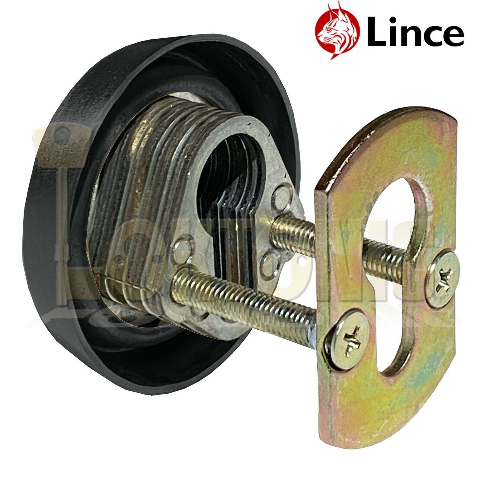 Lince Black High Security Euro Cylinder Escutcheon Keyhole Cover Plate Van Doors - Image 7