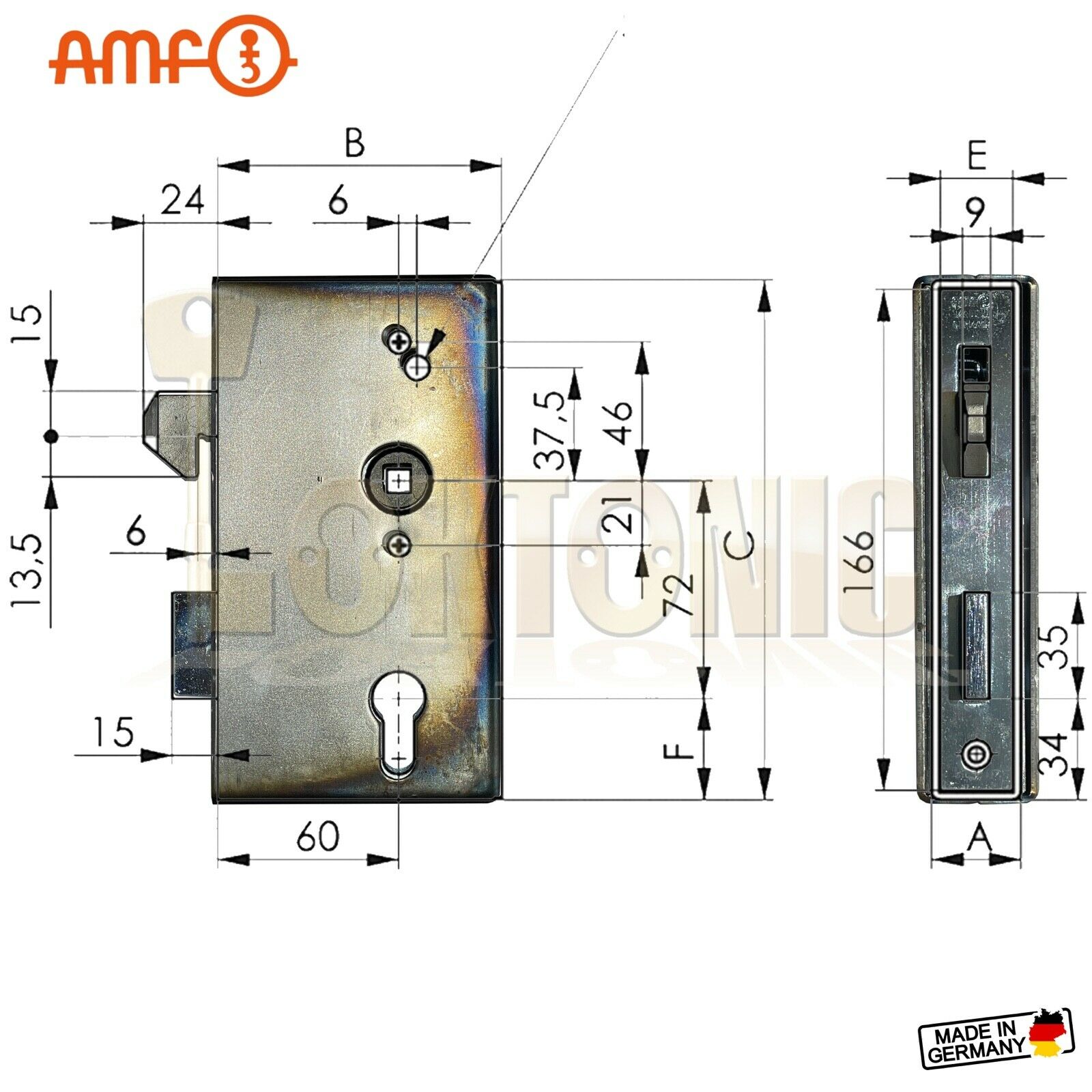 AMF 140S-40 Heavy Duty Stainless Steel Cased Auto Hook Lock Wrought Iron Gates - Image 5