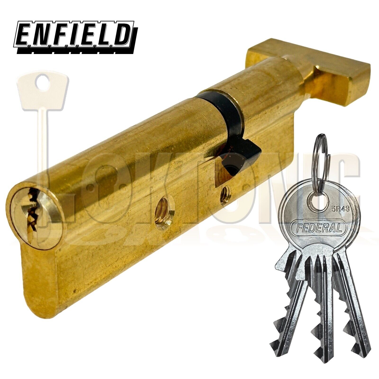 Enfield Contract L111 Turn Knob Euro T35-70K Cylinder Rim lock Suit Banham