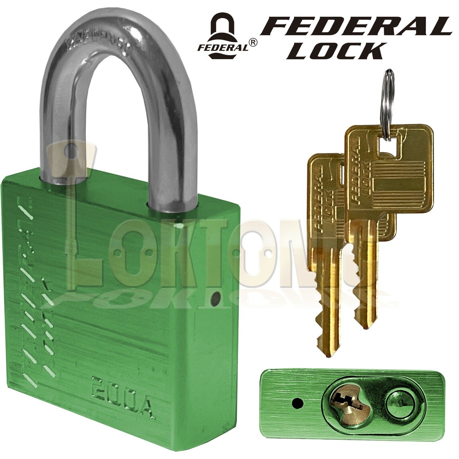 Federal 200A 50mm High Security Weather Resistant Solid Aluminium Padlock - Image 3