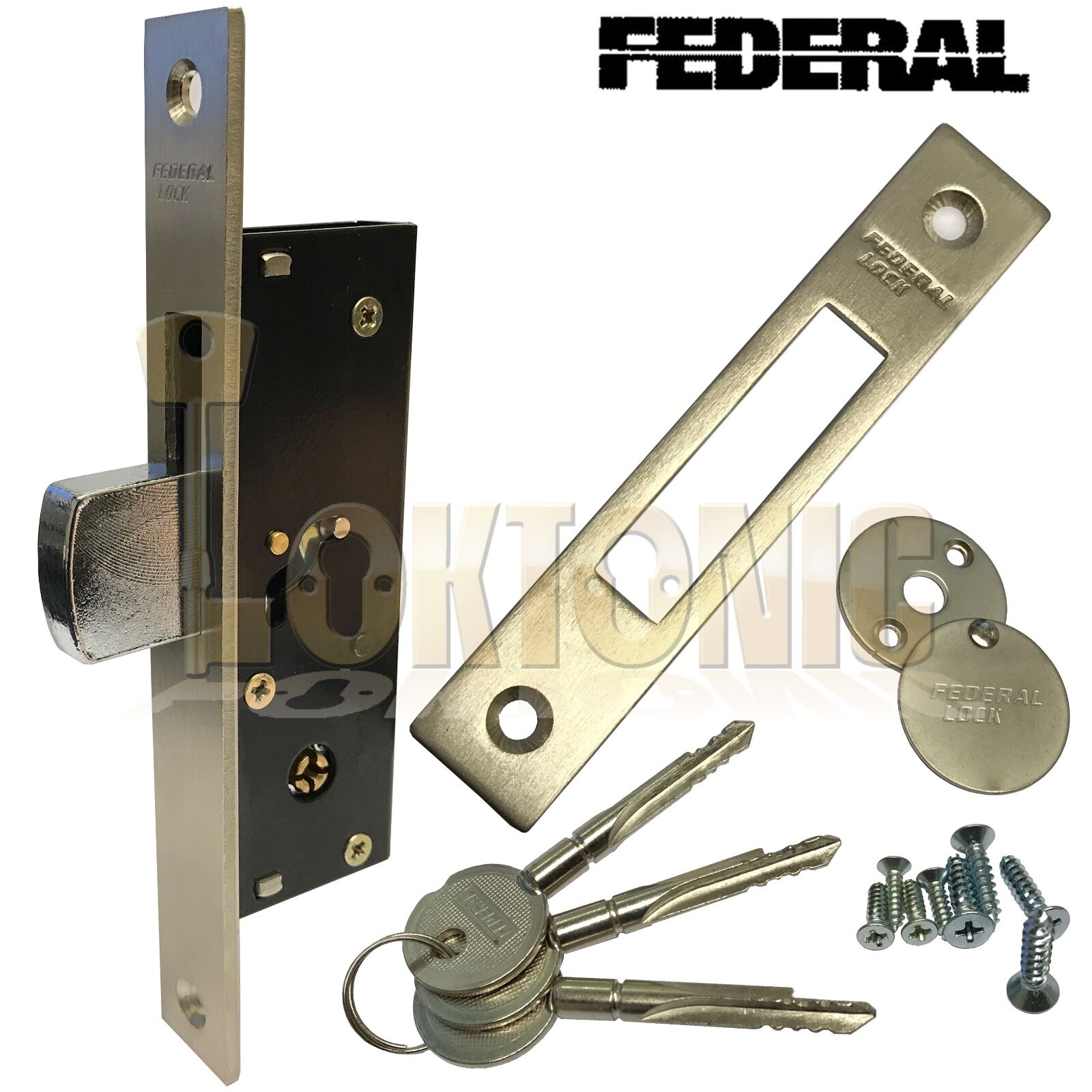 Federal FD-TX190F Narrow Stile Sliding Van Door Swing Dead Bolt Lock Shed UPVc - Image 3