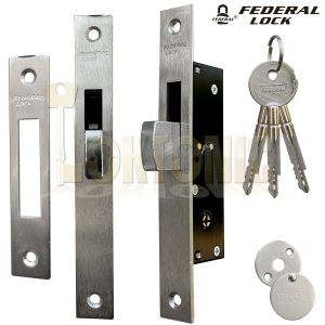 Federal FD-TX190F Narrow Stile Sliding Van Door Swing Dead Bolt Lock Shed UPVc