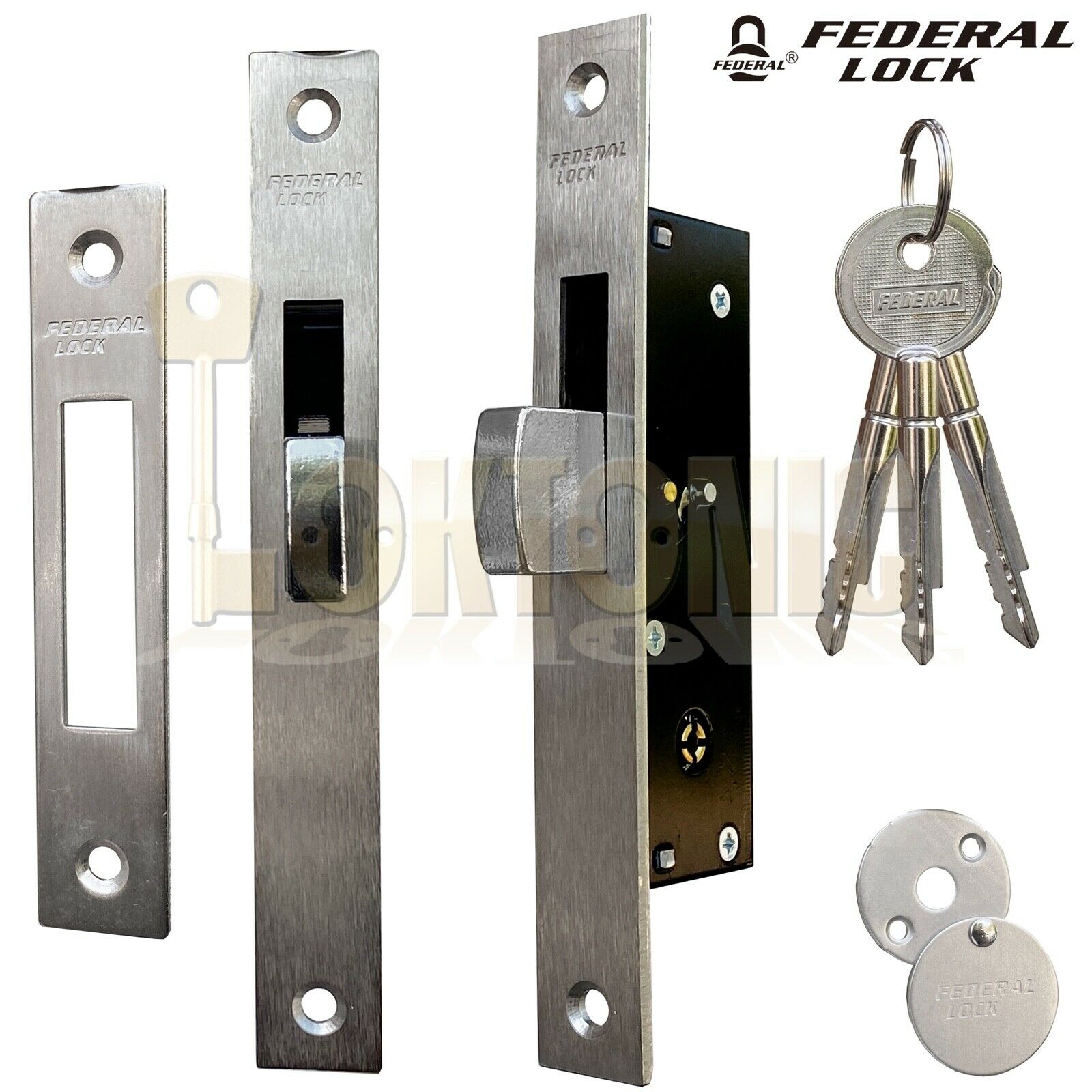 Federal FD-TX190F Narrow Stile Sliding Van Door Swing Dead Bolt Lock Shed UPVc