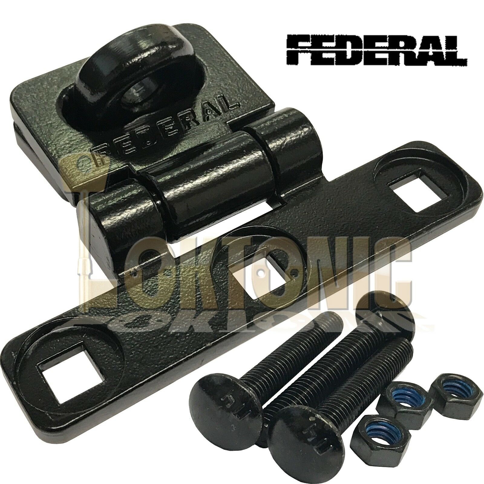 Federal FD701HS Heavy Duty Vertical T-Shape Steel Van Shed Garage Hasp & Staple - Image 3