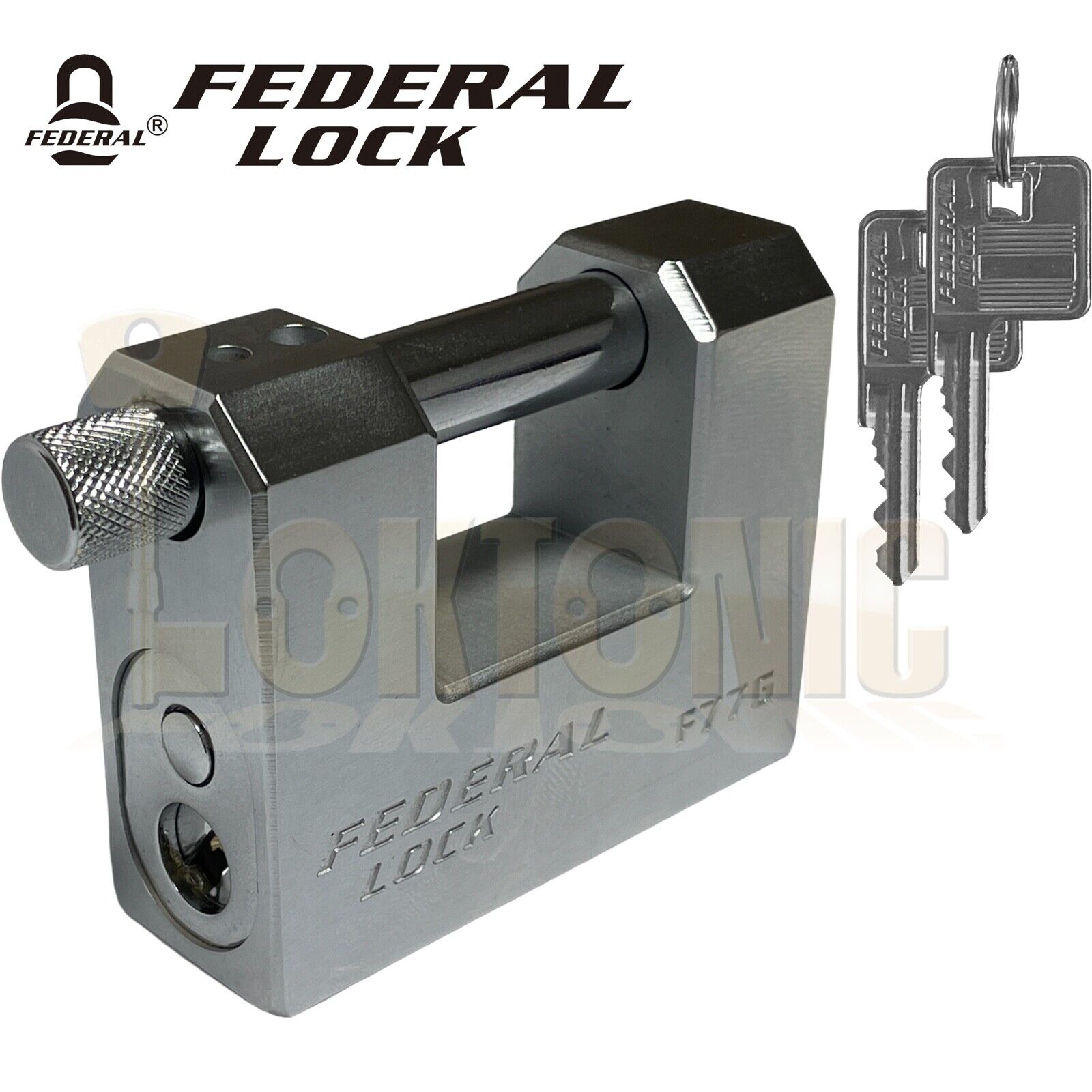 Federal FD77G Heavy Duty Rectangular Anvil Shutter Van Shed container Padlock - Image 5
